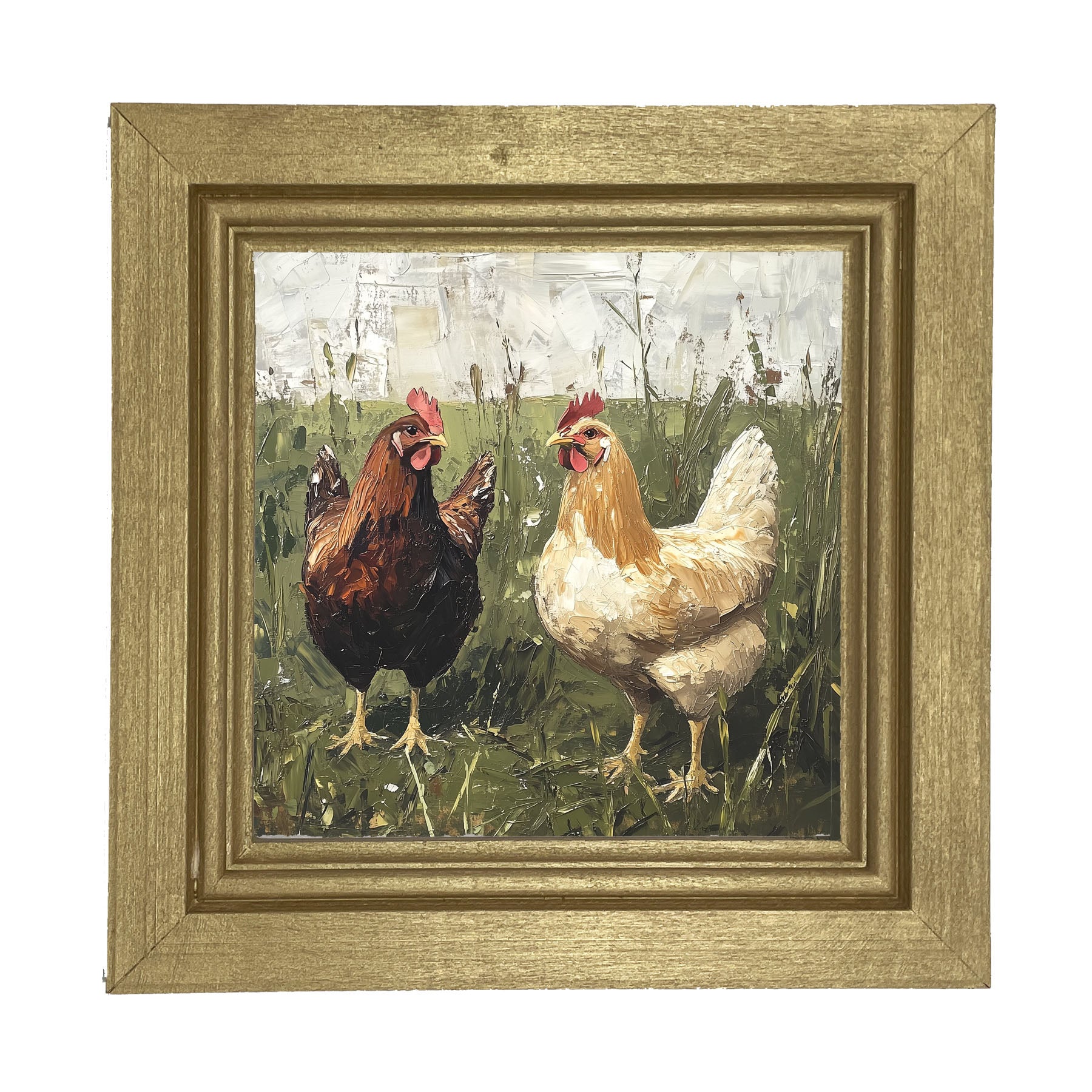 Chicken Friends - Framed art