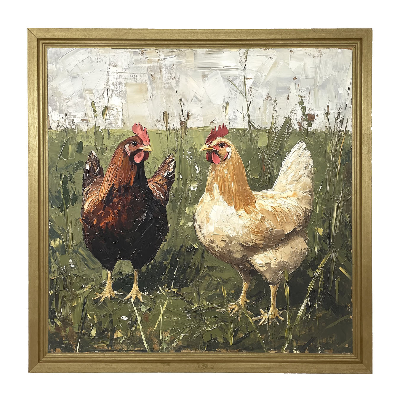 Chicken Friends - Framed art