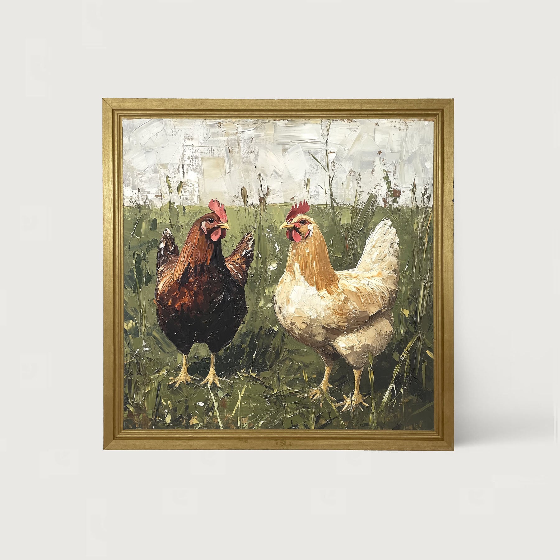 Chicken Friends - Framed art
