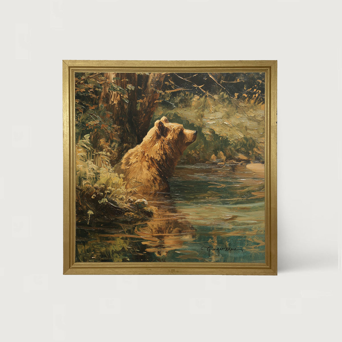 Brown Bear Relaxing in the Water