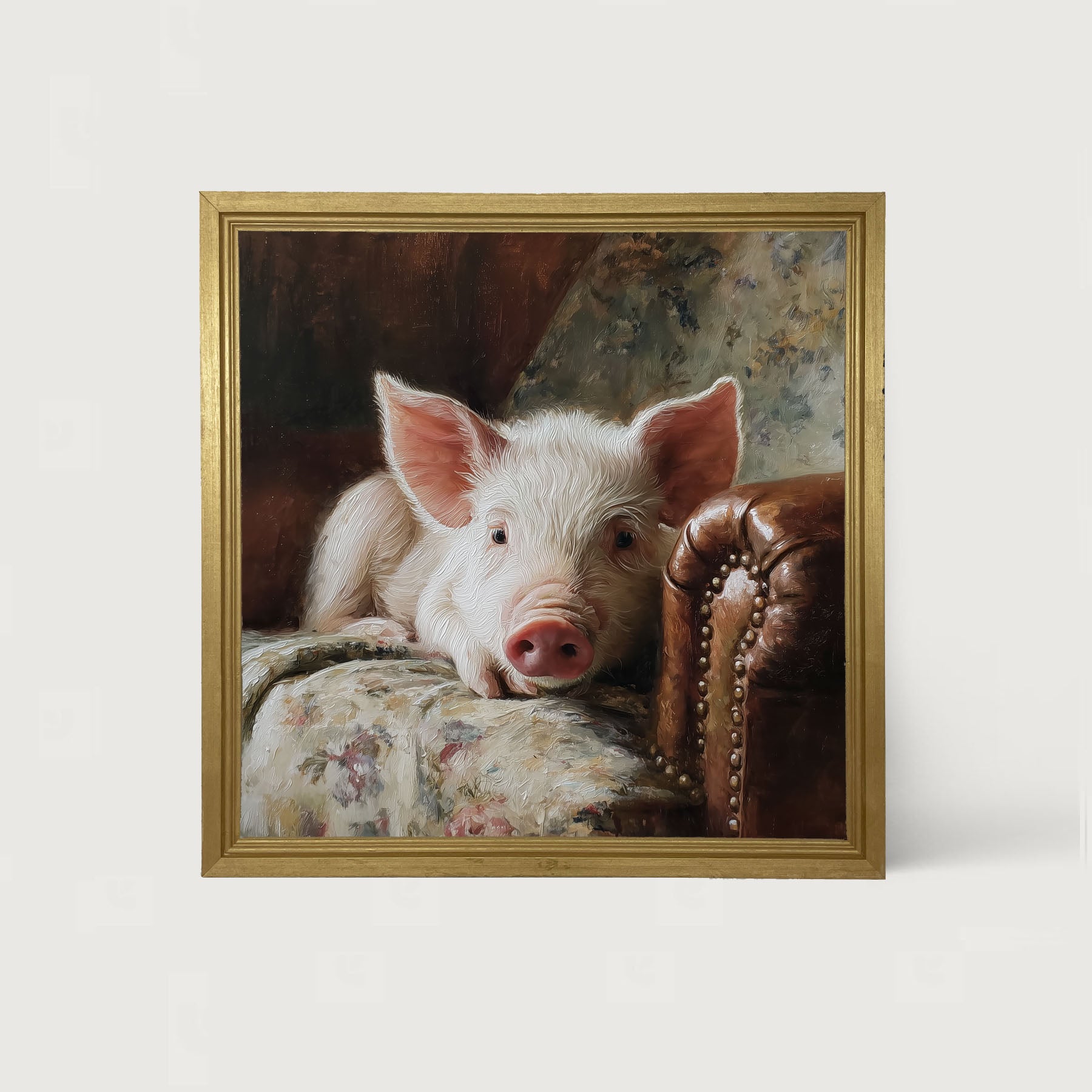 Armchair with Pig