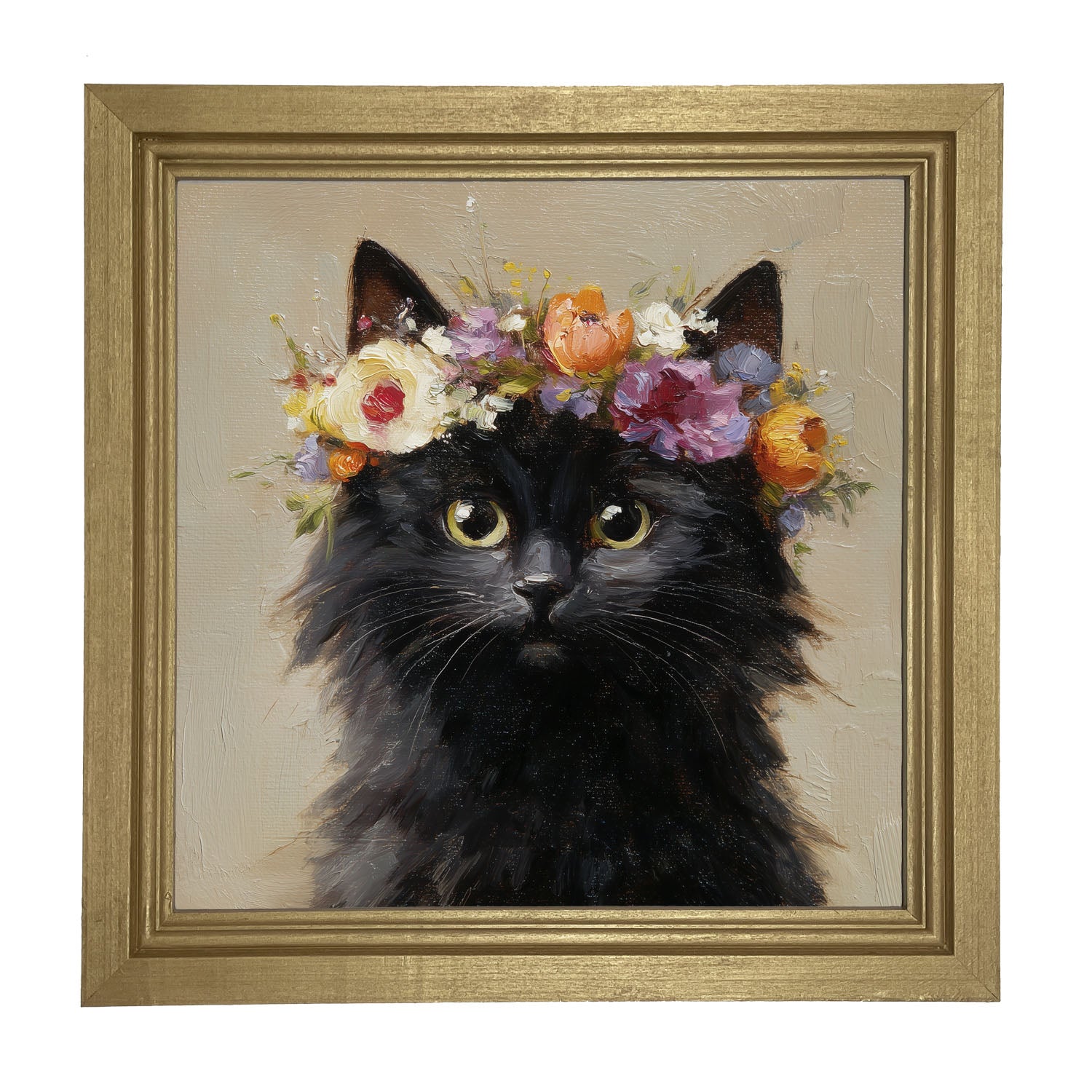 Spring Season Cat - Framed Art