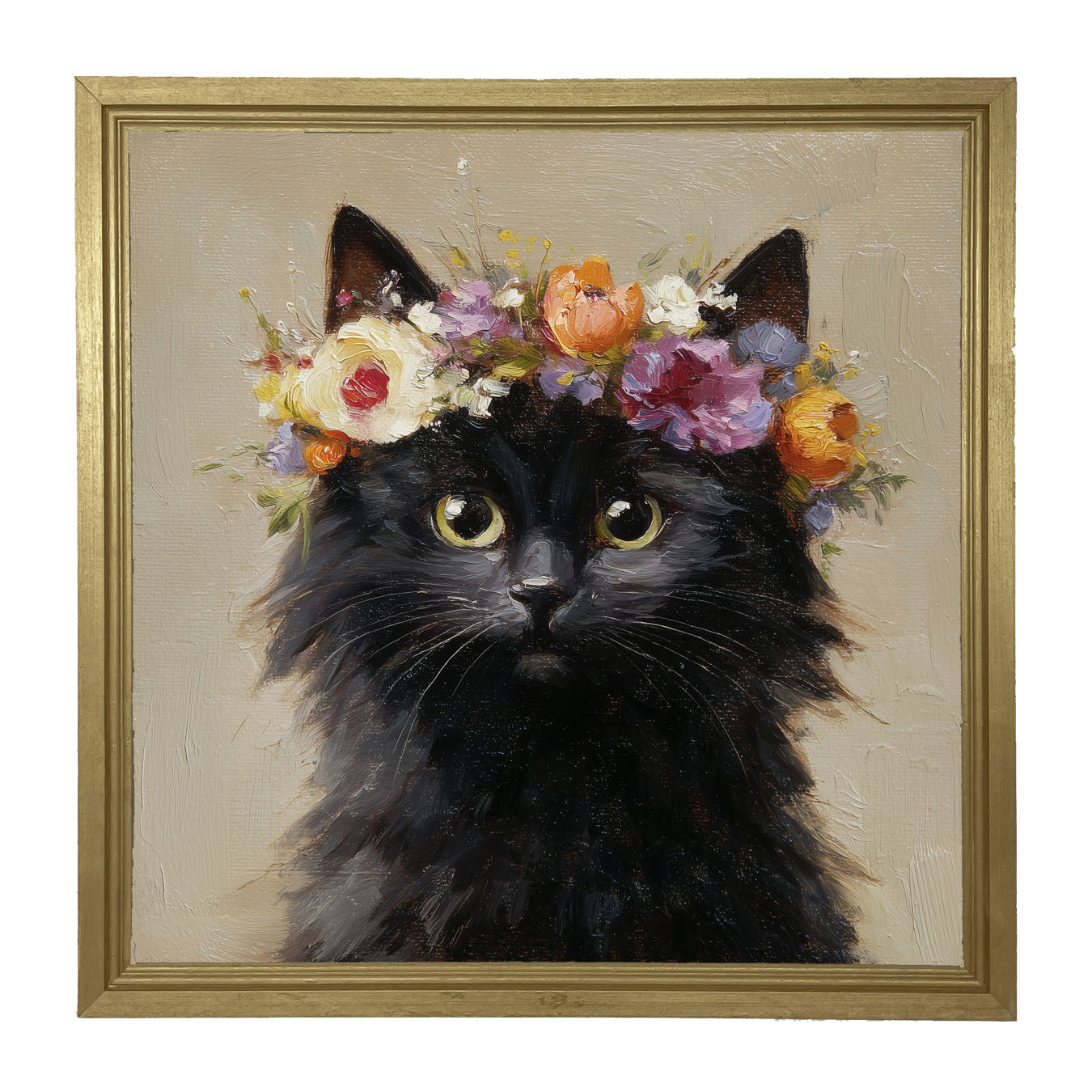 Spring Season Cat - Framed Art