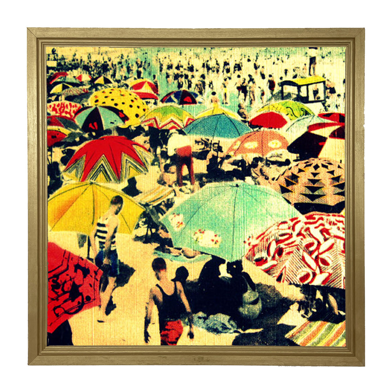 Crowded Beach - Framed art