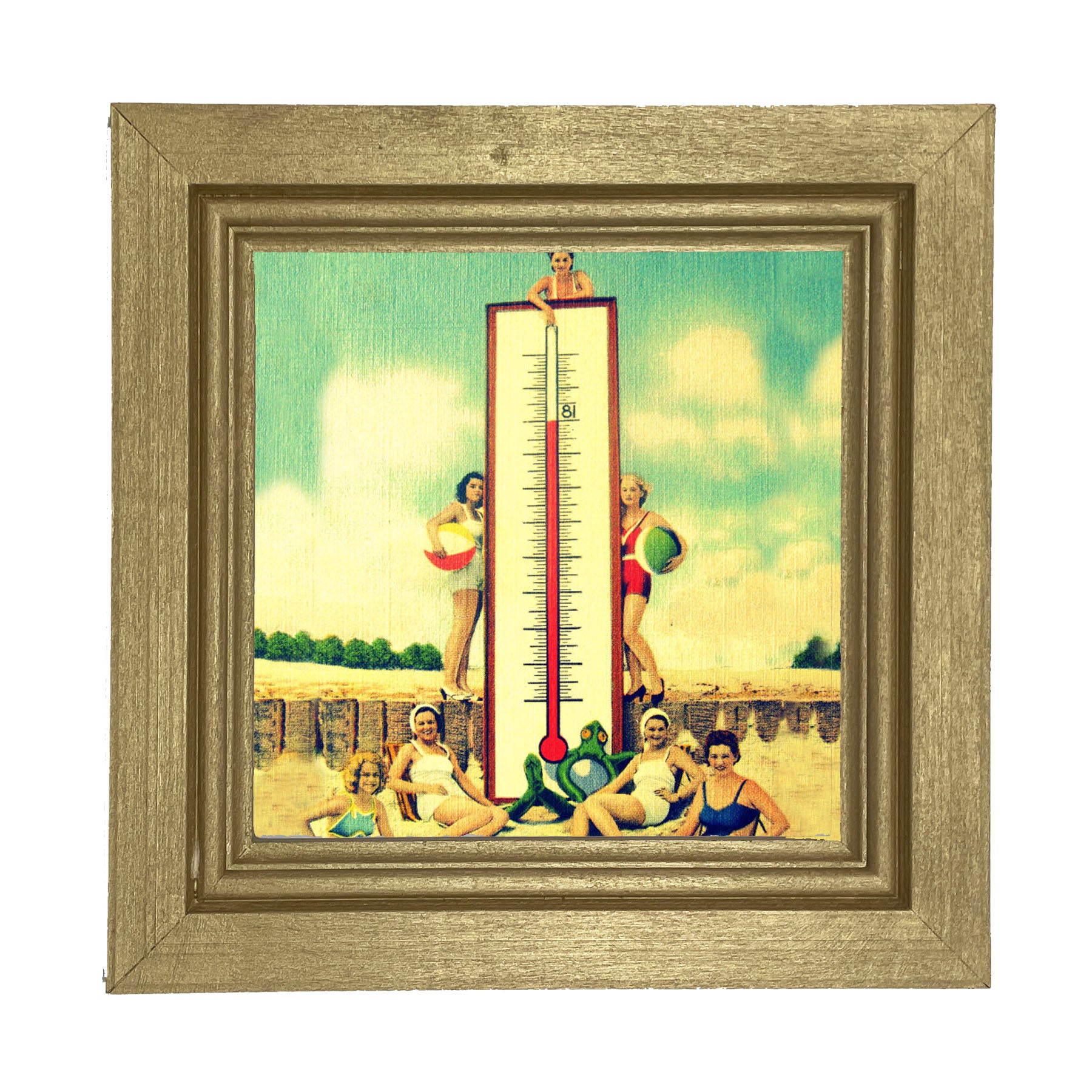 Hot Day at The Beach - Framed art