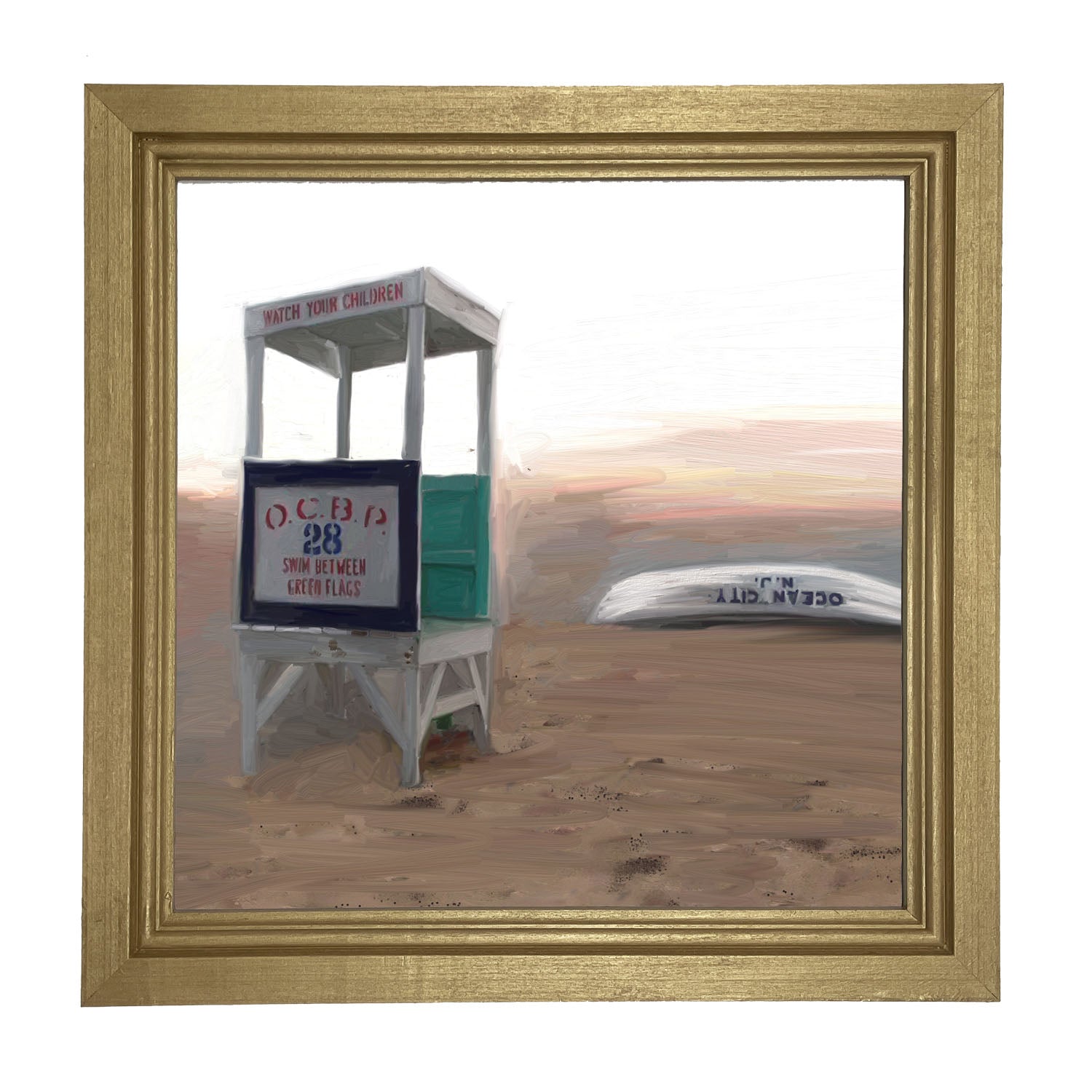 Lifeguard Tower- Framed art