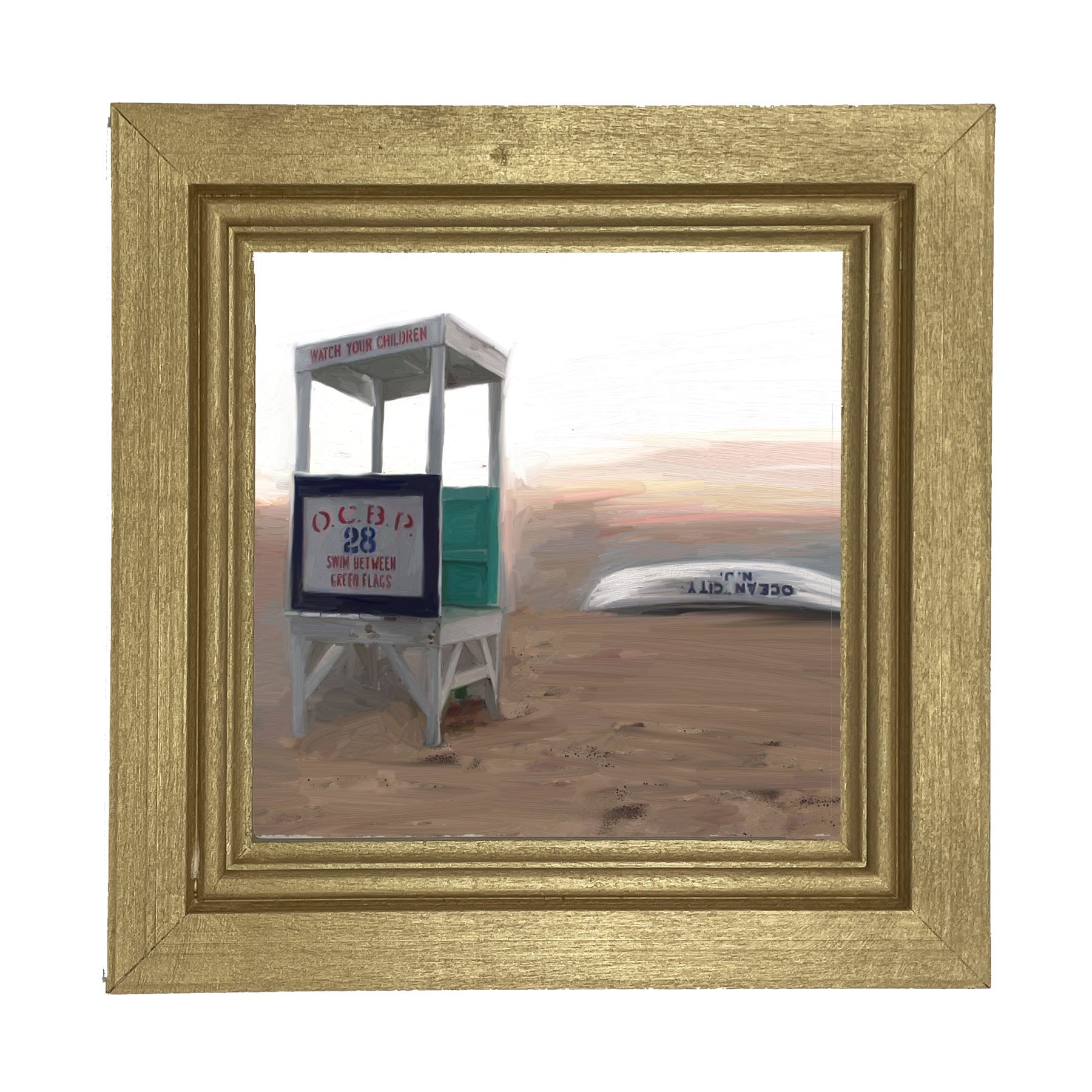 Lifeguard Tower- Framed art