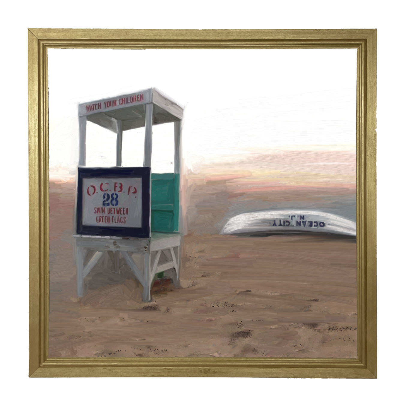 Lifeguard Tower- Framed art