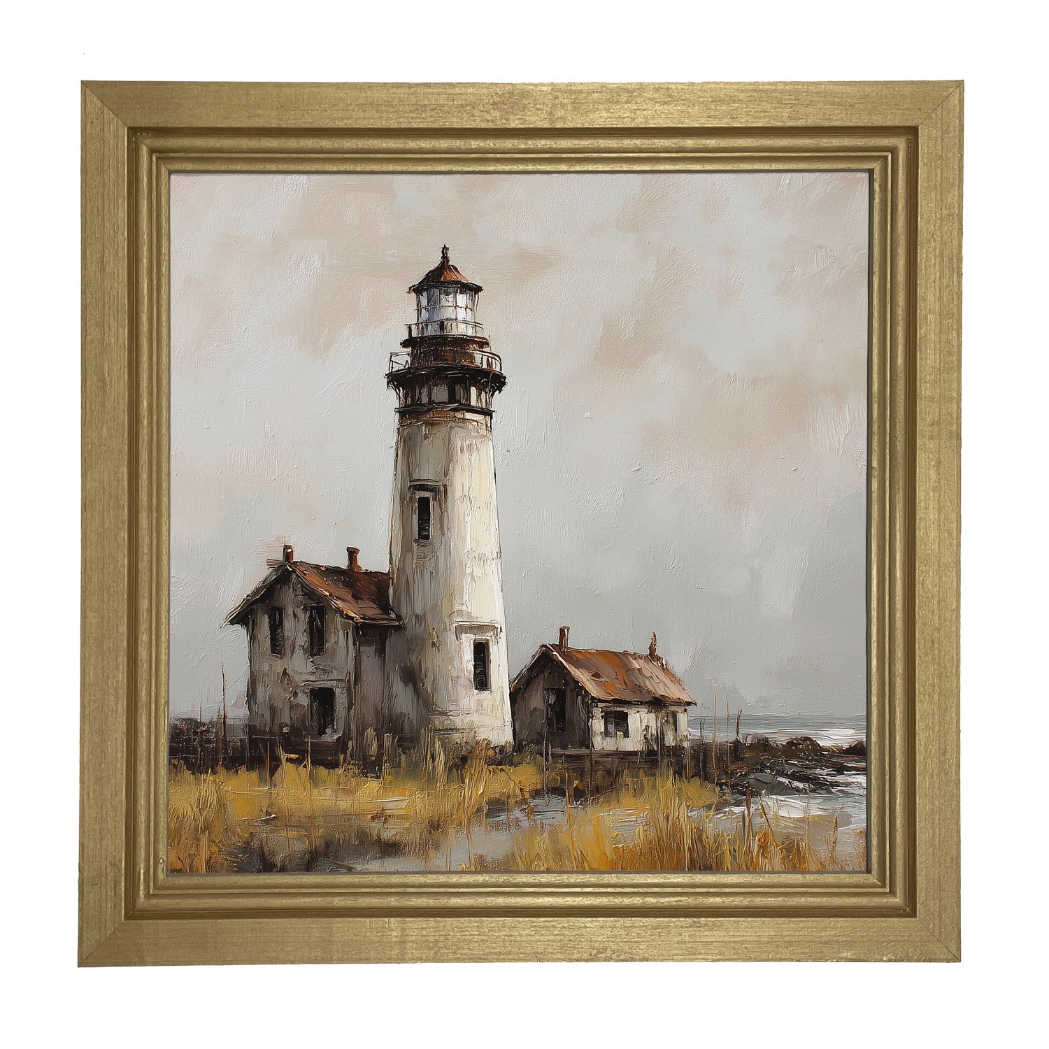 Ocean Island - Old Lighthouse - Framed Art