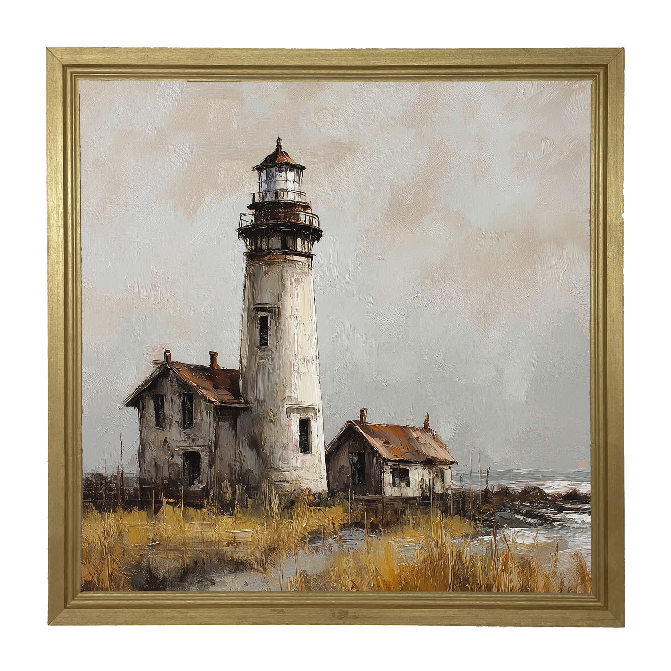 Ocean Island - Old Lighthouse - Framed Art