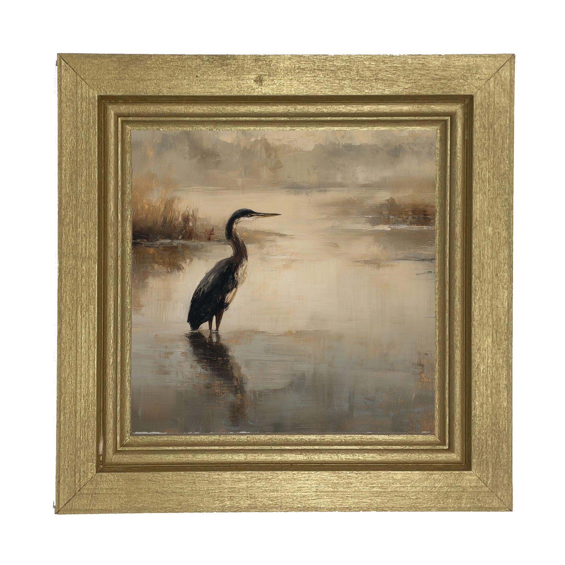 Pelican in the Water - Framed Art