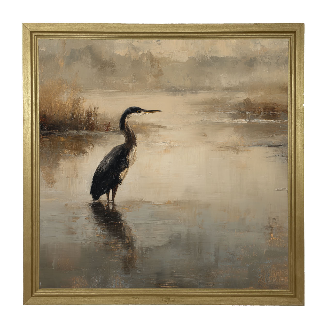Pelican in the Water - Framed Art
