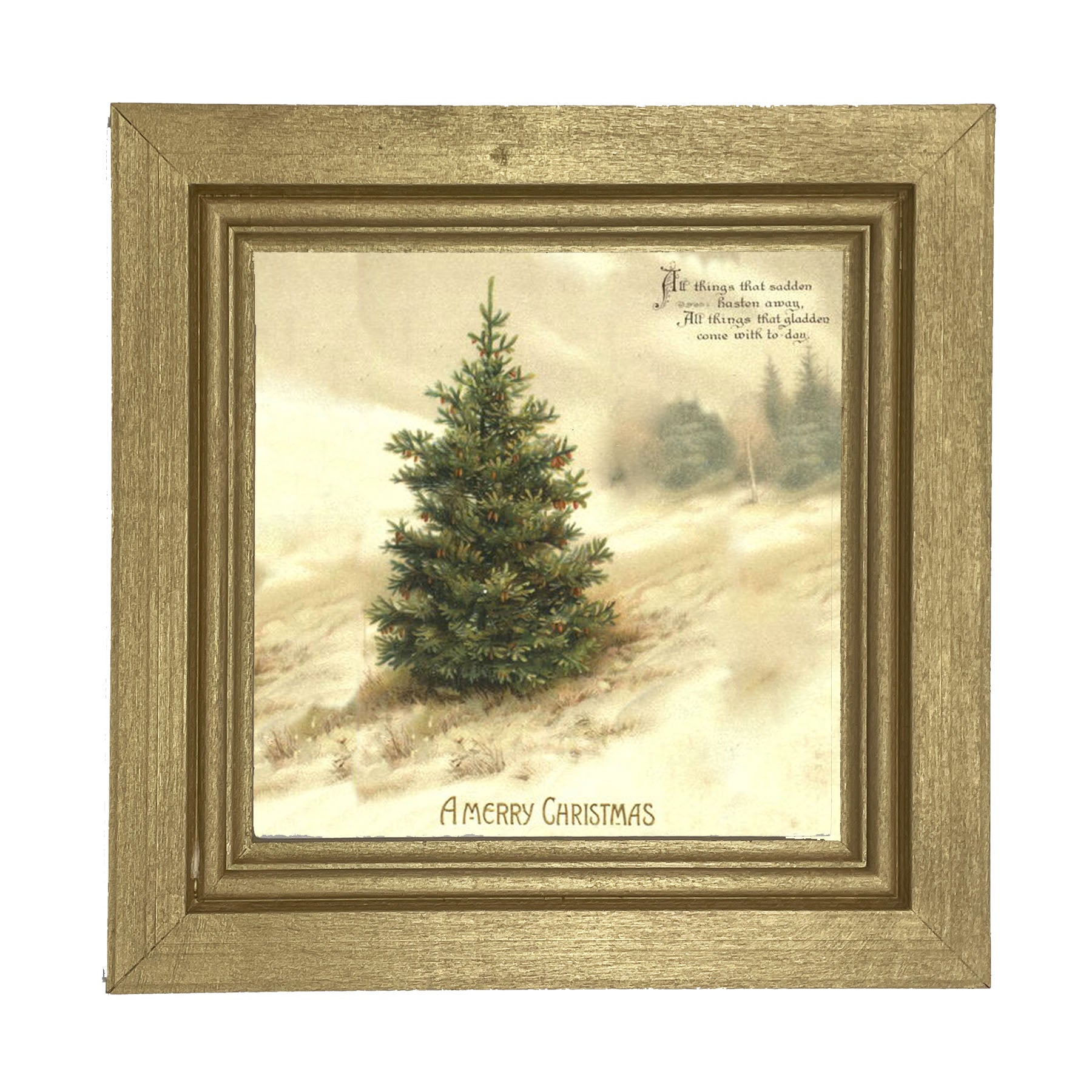Winter Tree - A Merry Christmas - Framed art