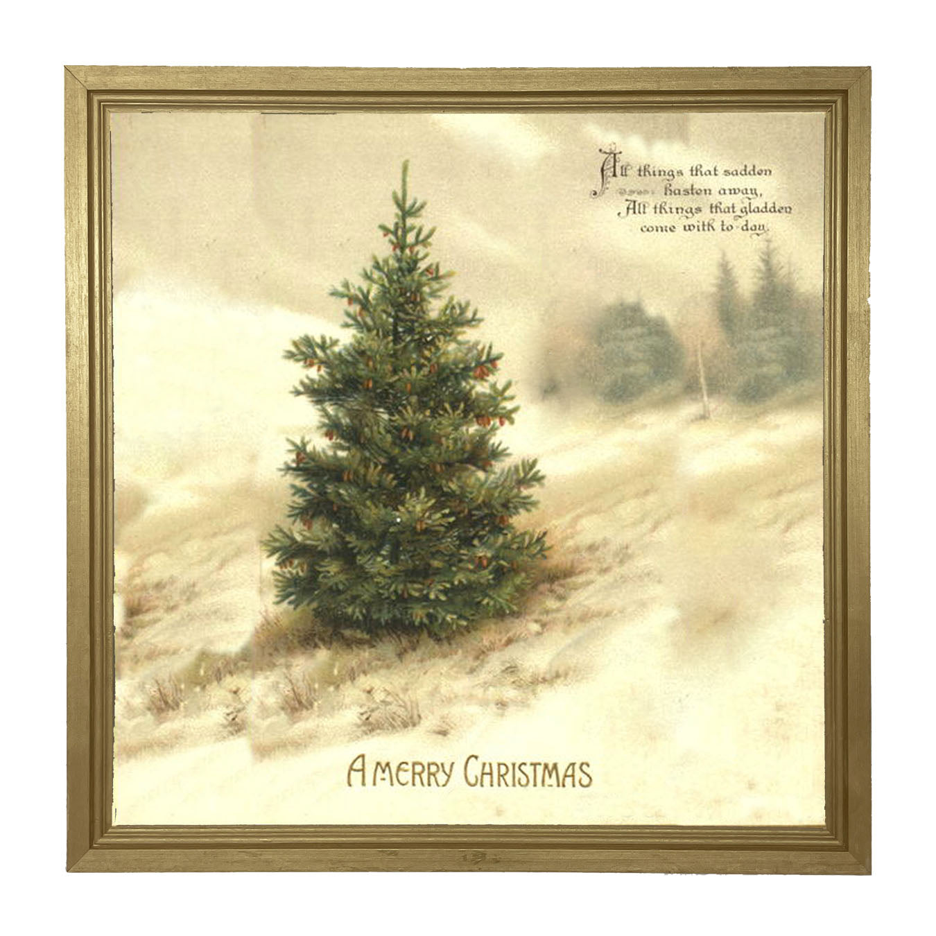 Winter Tree - A Merry Christmas - Framed art