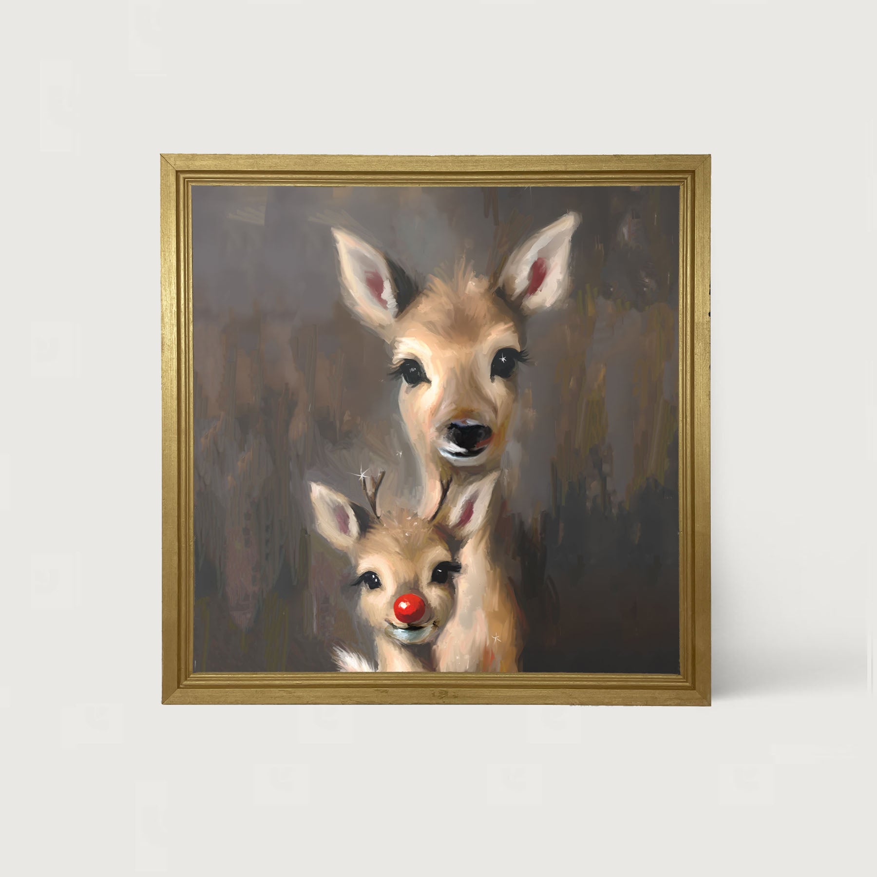 Rudolph and Mama - Framed Art