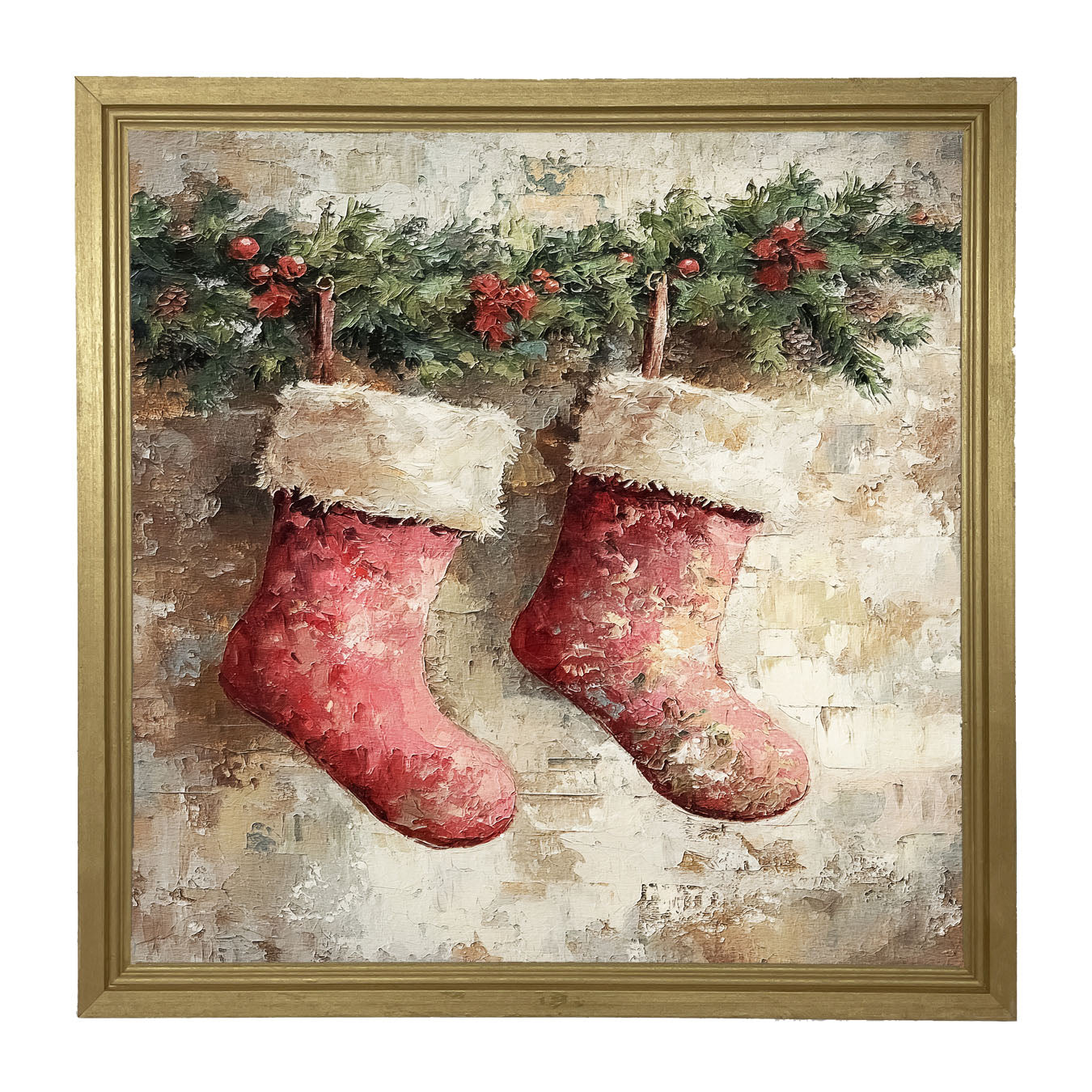 Red Stockings - Framed art