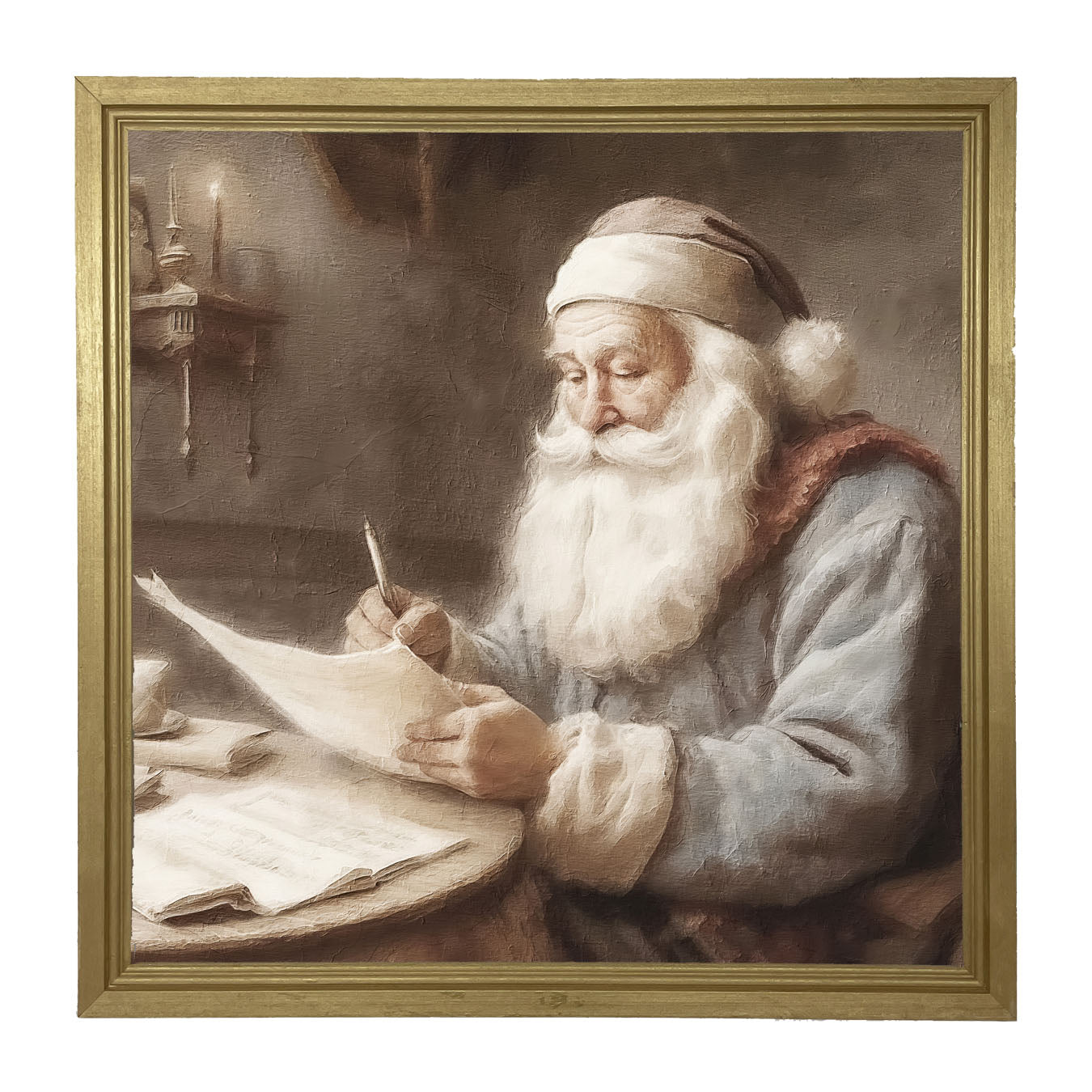 Checking the list - Framed art