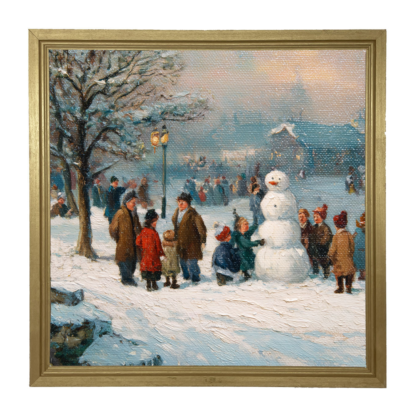 Town Park in Winter - Framed Art