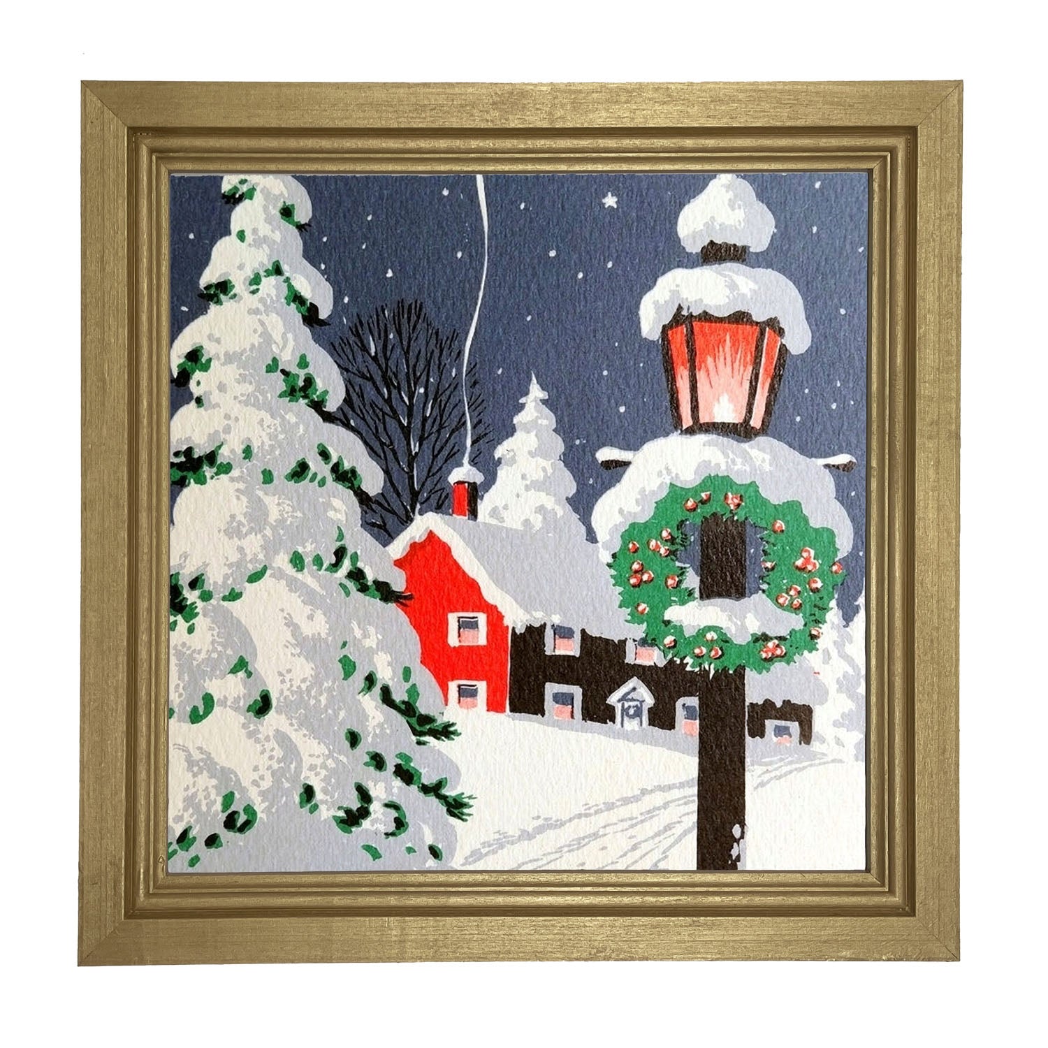 Snowy House - Framed art