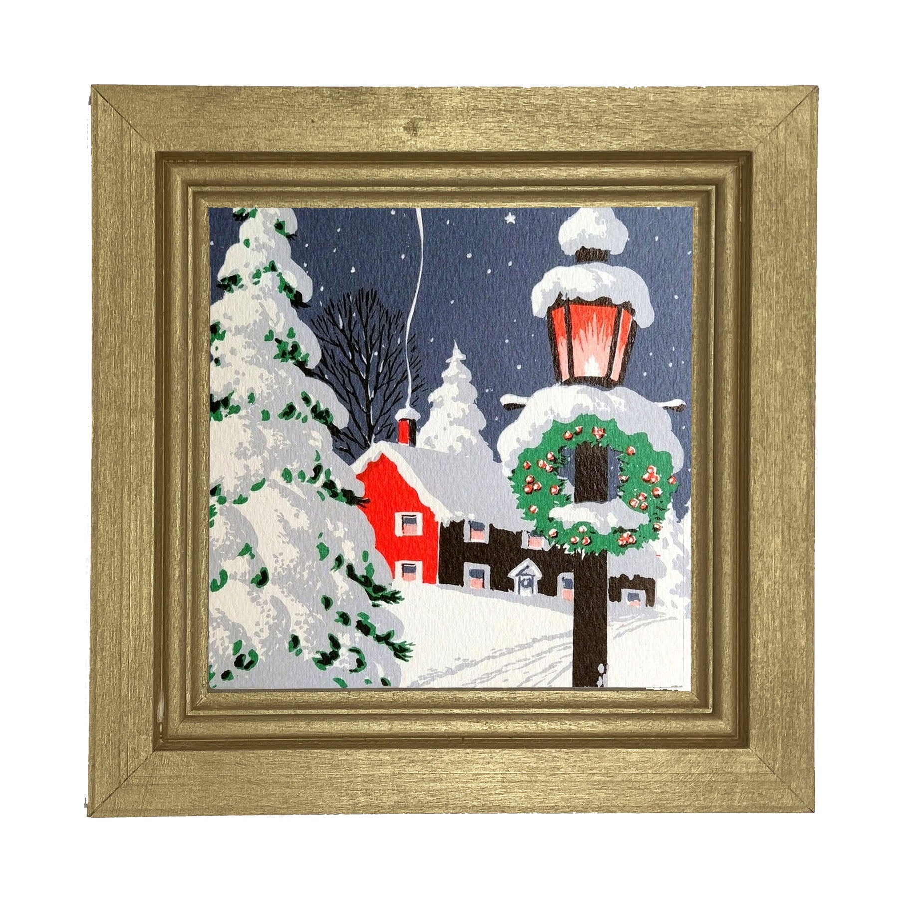 Snowy House - Framed art