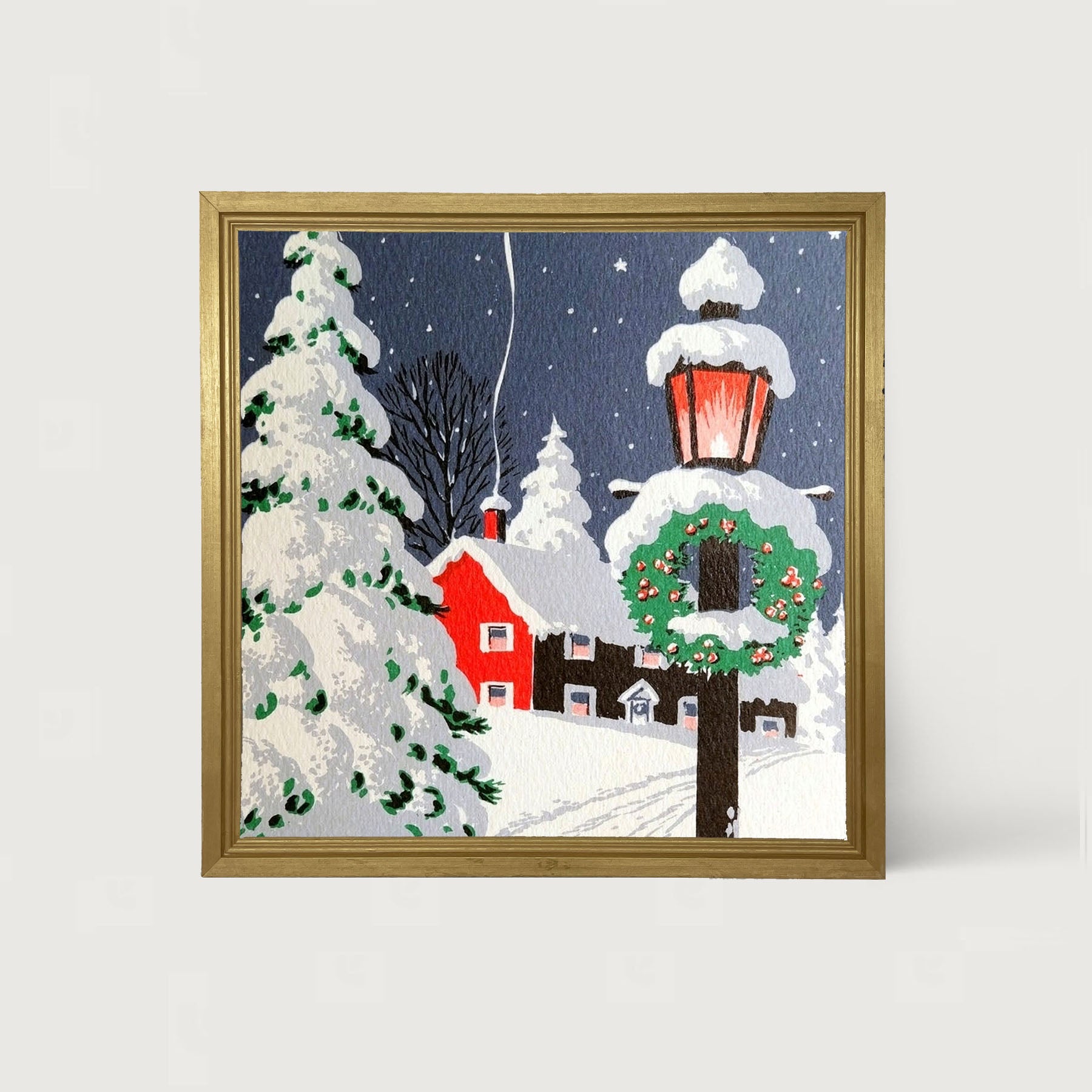 Snowy House - Framed art