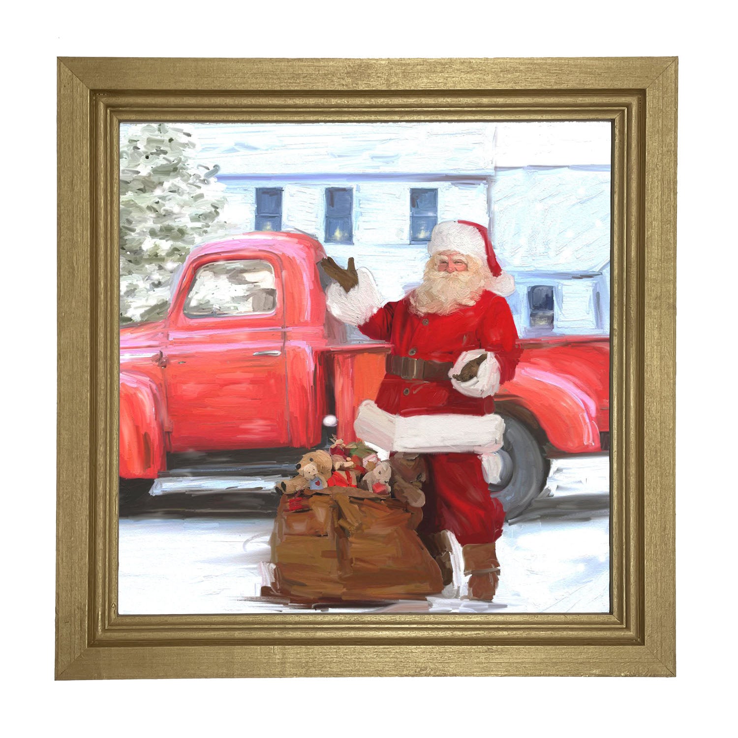 Santa Old Truck - Framed art