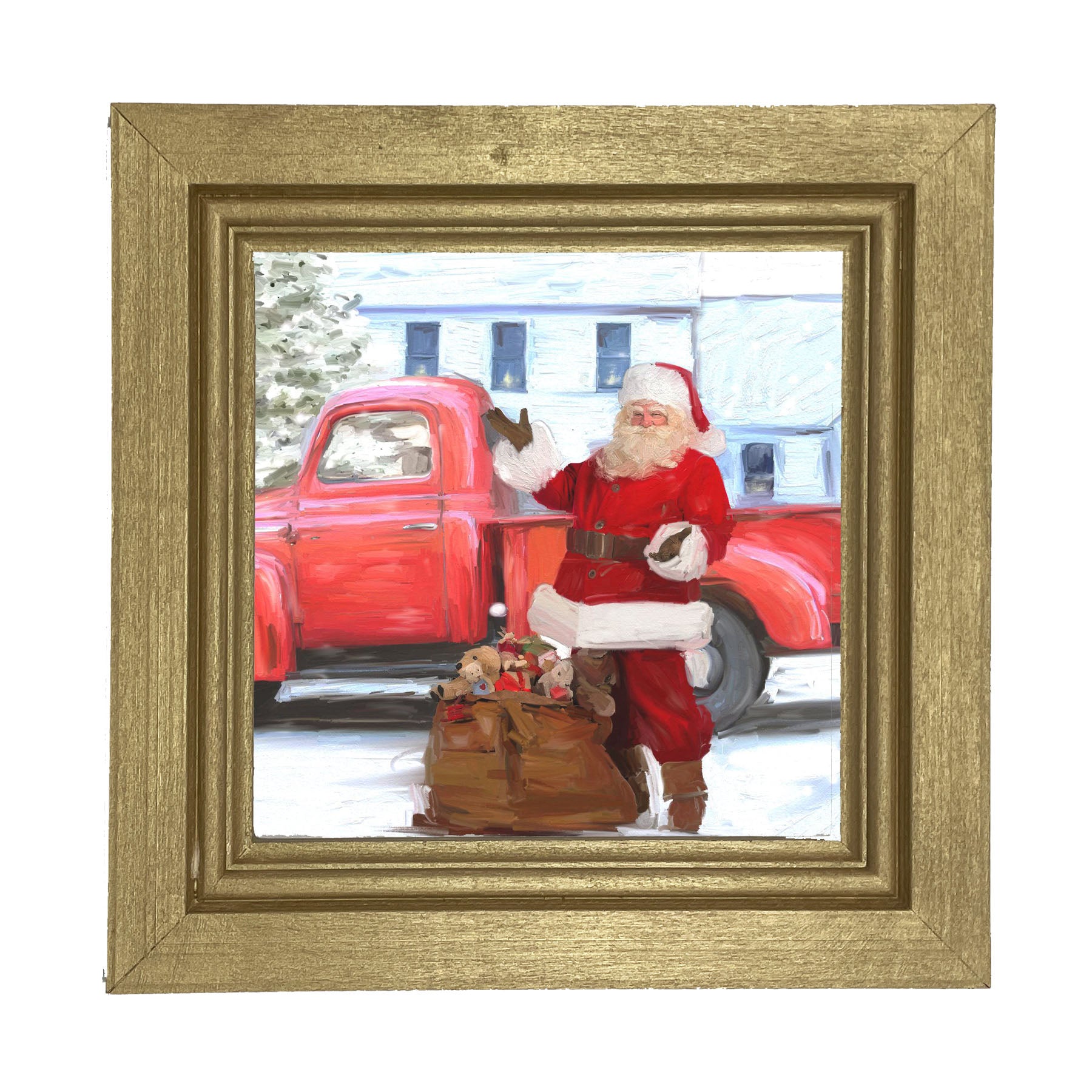 Santa Old Truck - Framed art