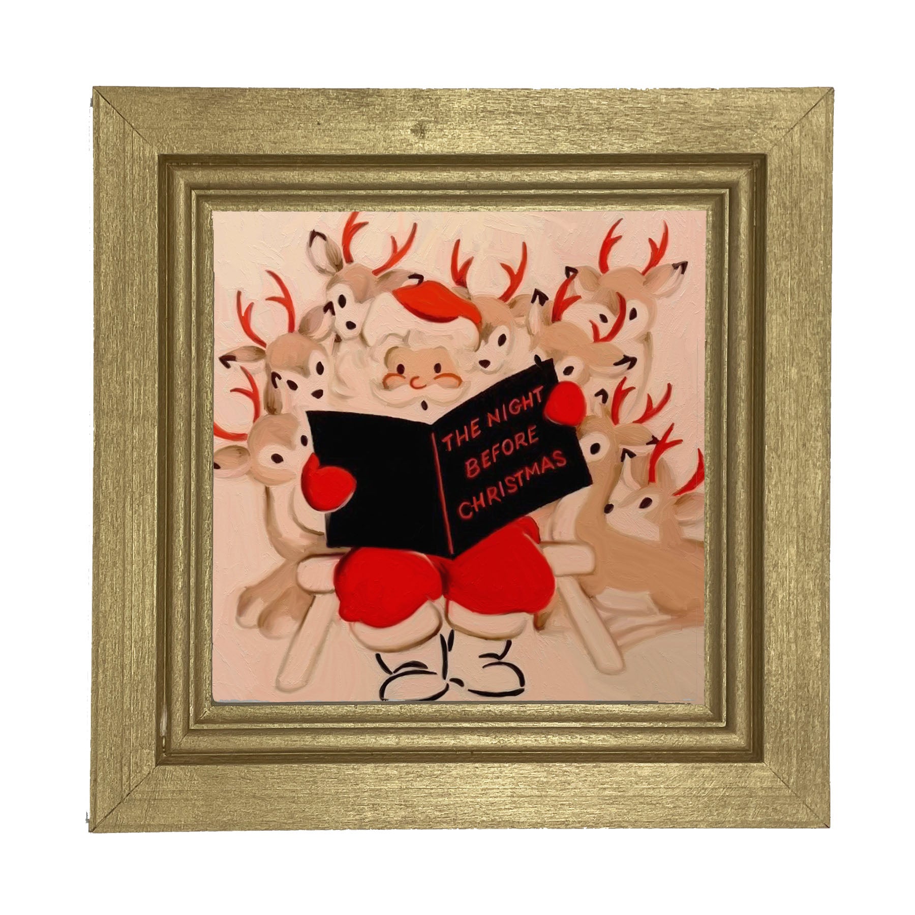 Santa reading - Framed art