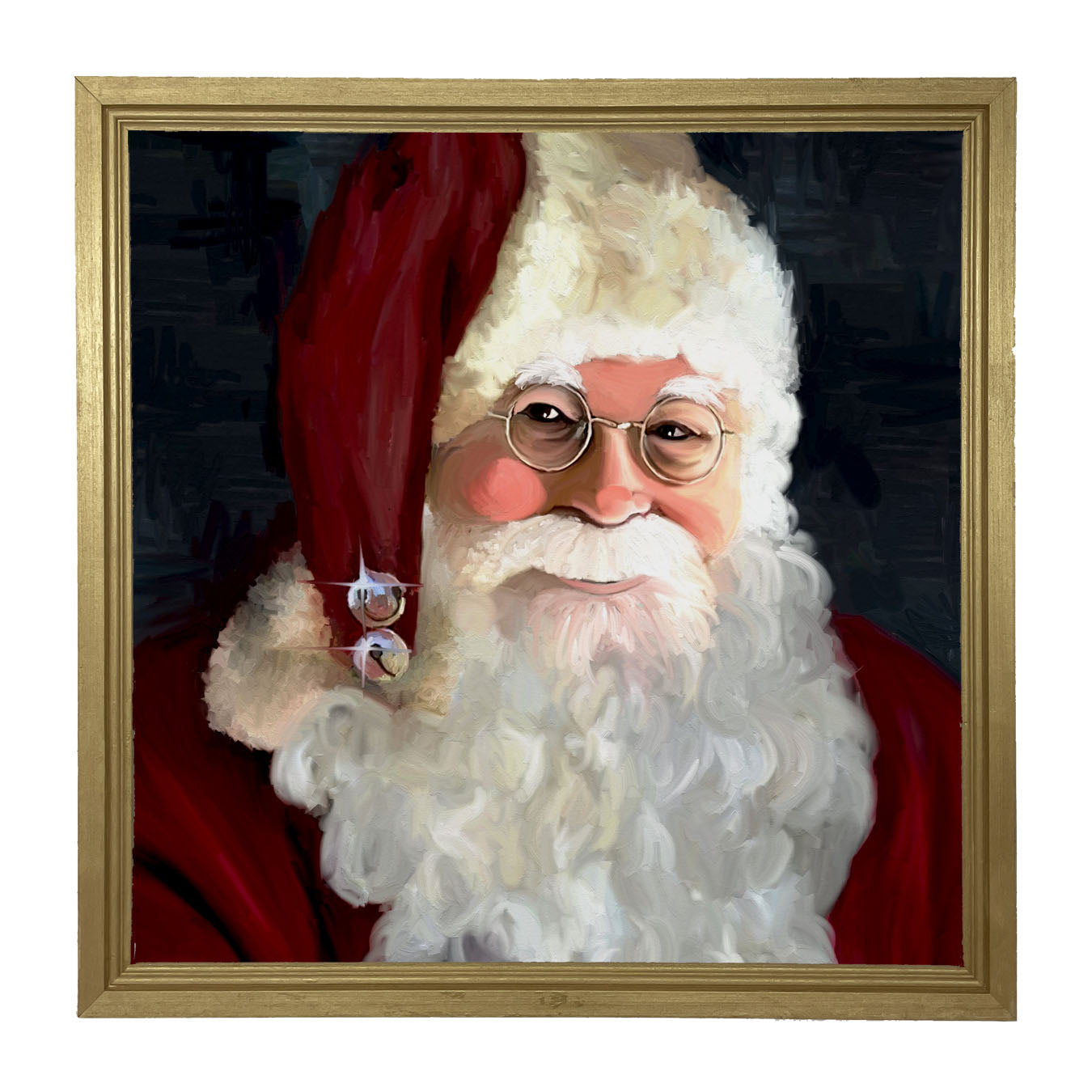 Santa with jingle bells - Framed art