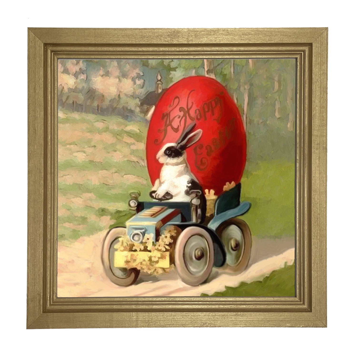 Big Red Happy Easter - Framed Art