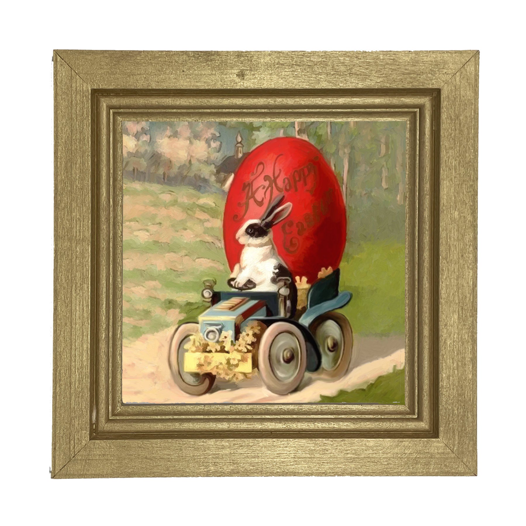 Big Red Happy Easter - Framed Art