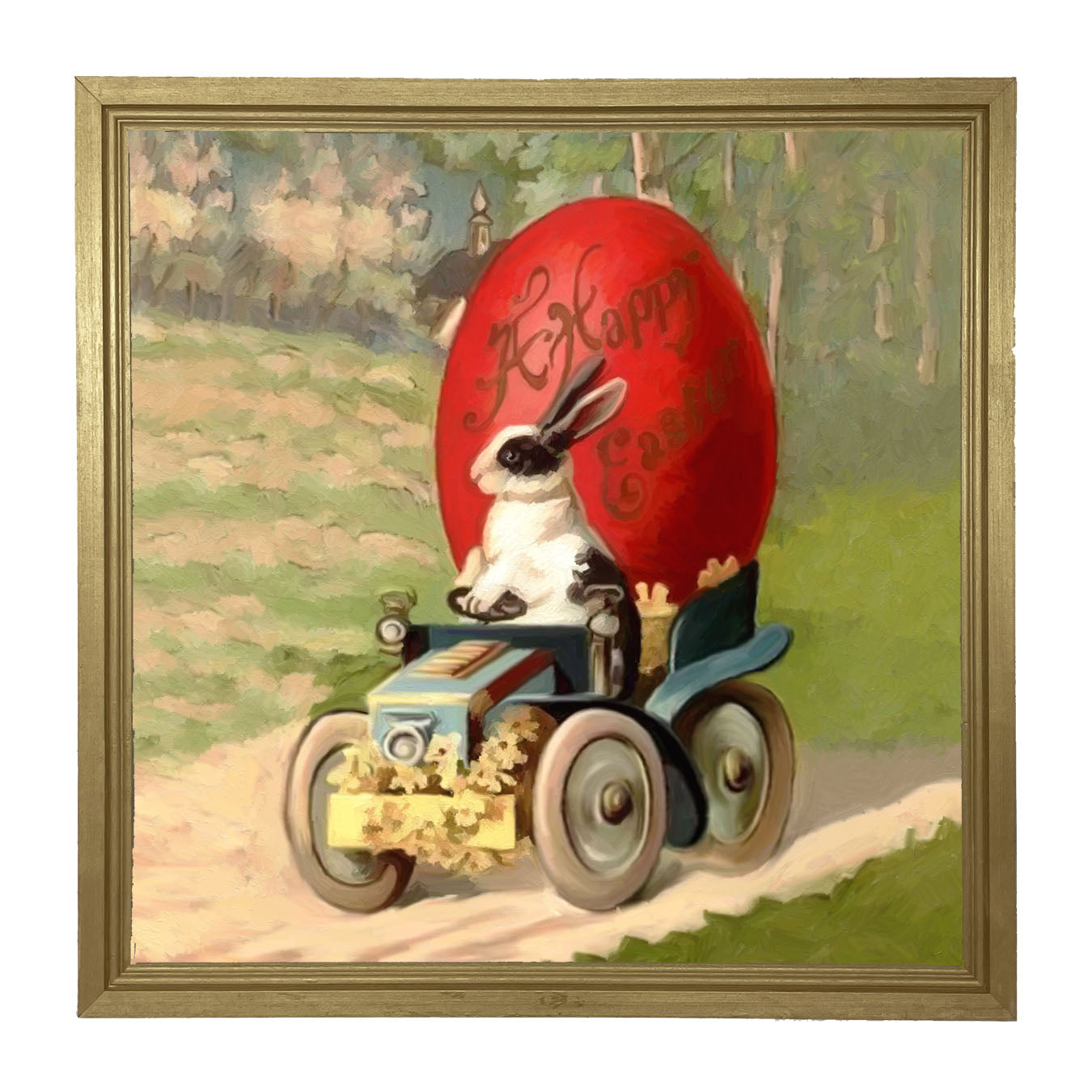 Big Red Happy Easter - Framed Art