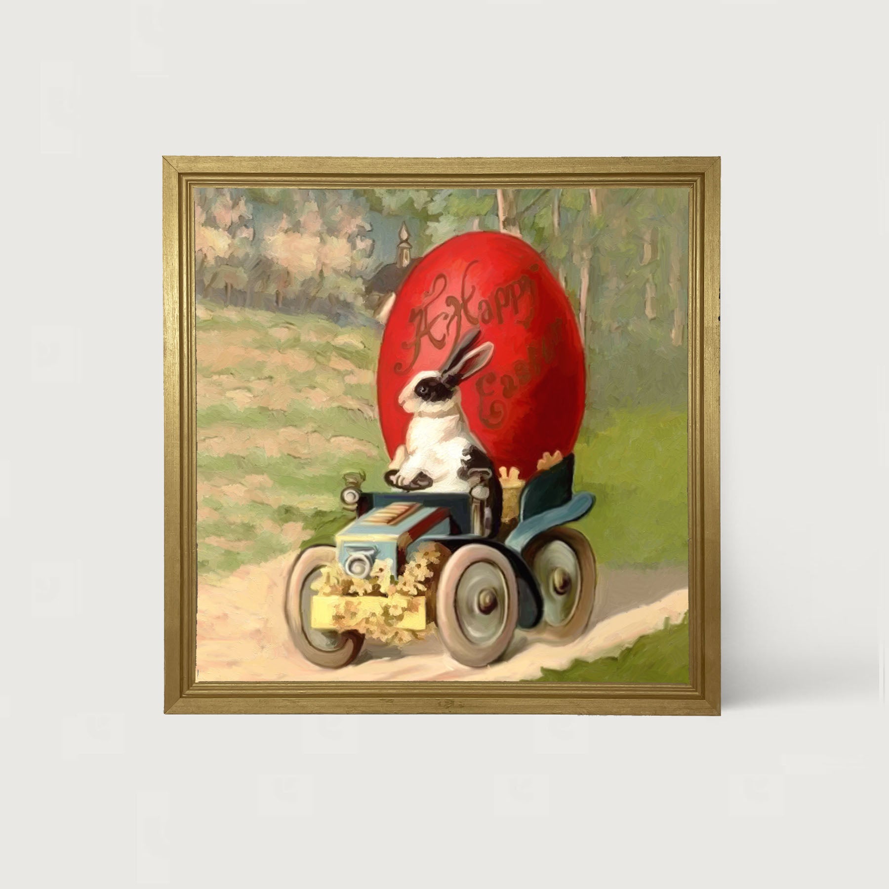 Big Red Happy Easter - Framed Art