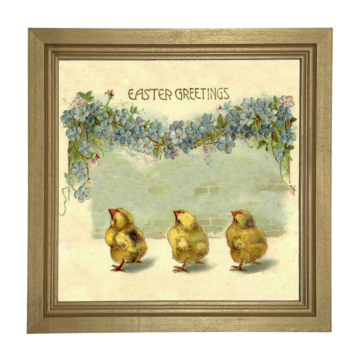 Easter Greeting Chicks - Framed art