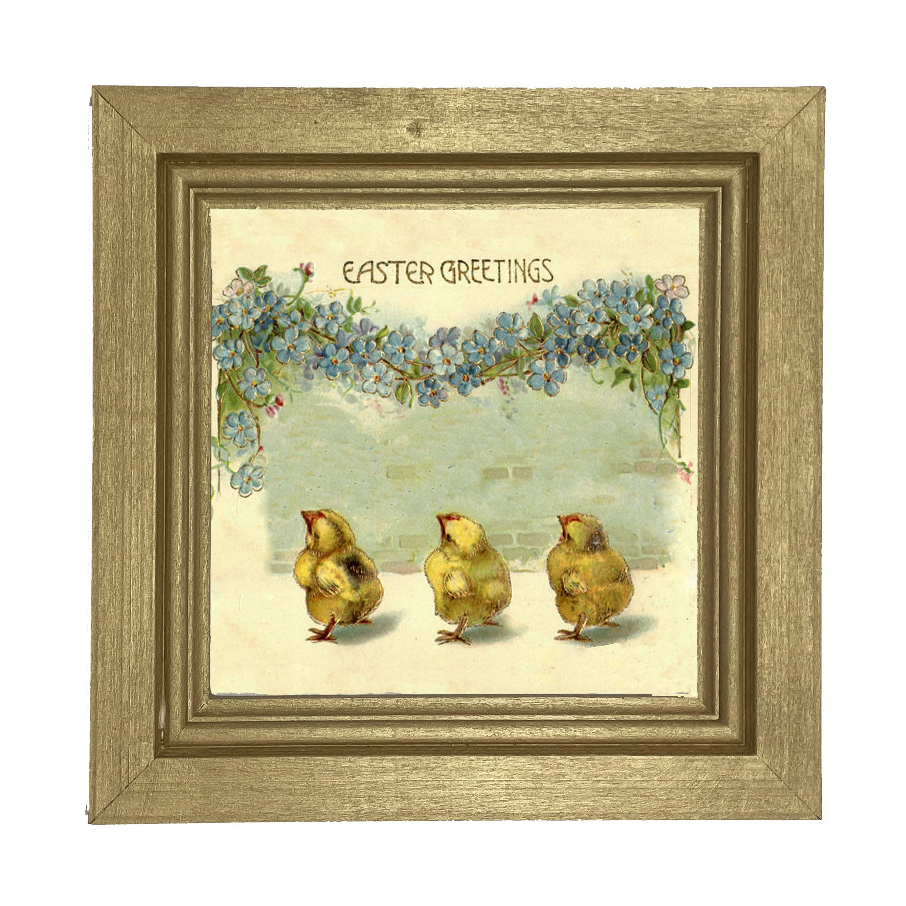Easter Greeting Chicks - Framed art