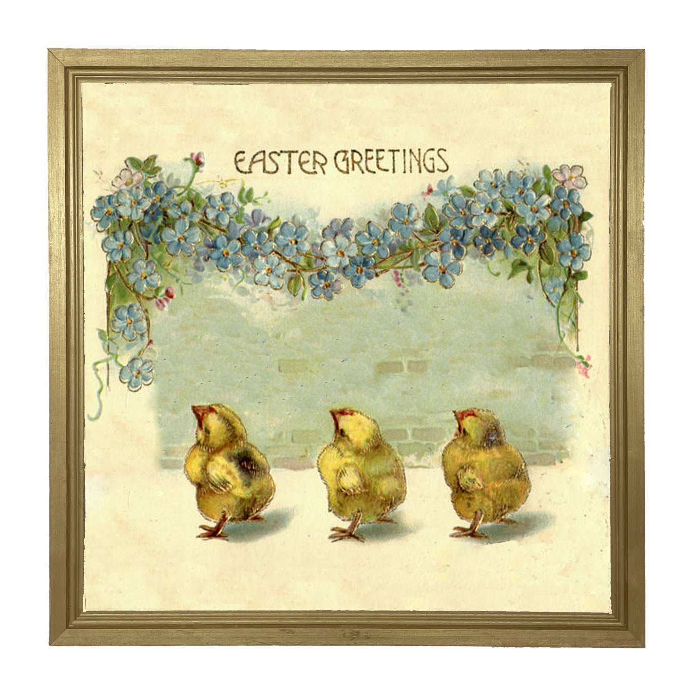 Easter Greeting Chicks - Framed art