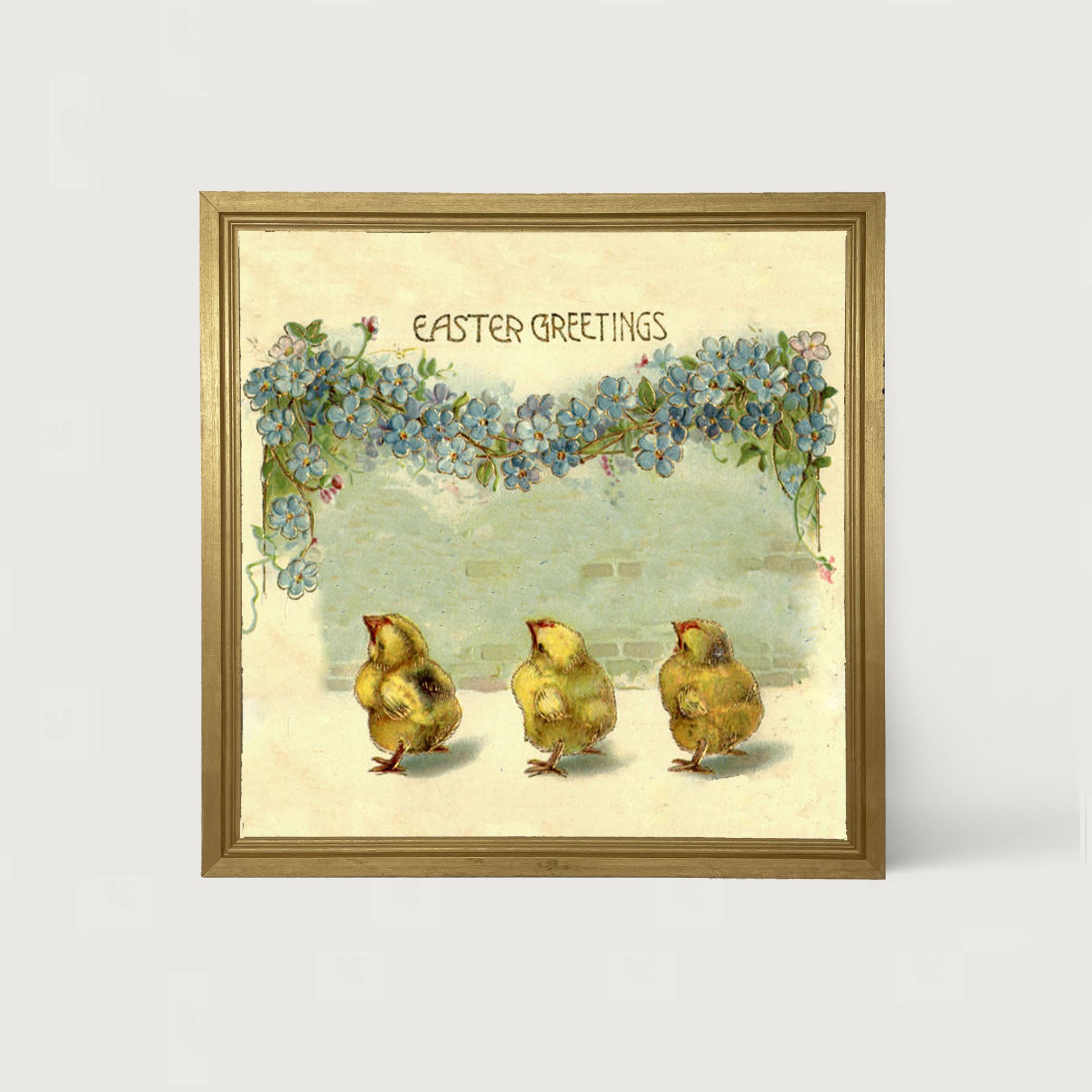 Easter Greeting Chicks - Framed art