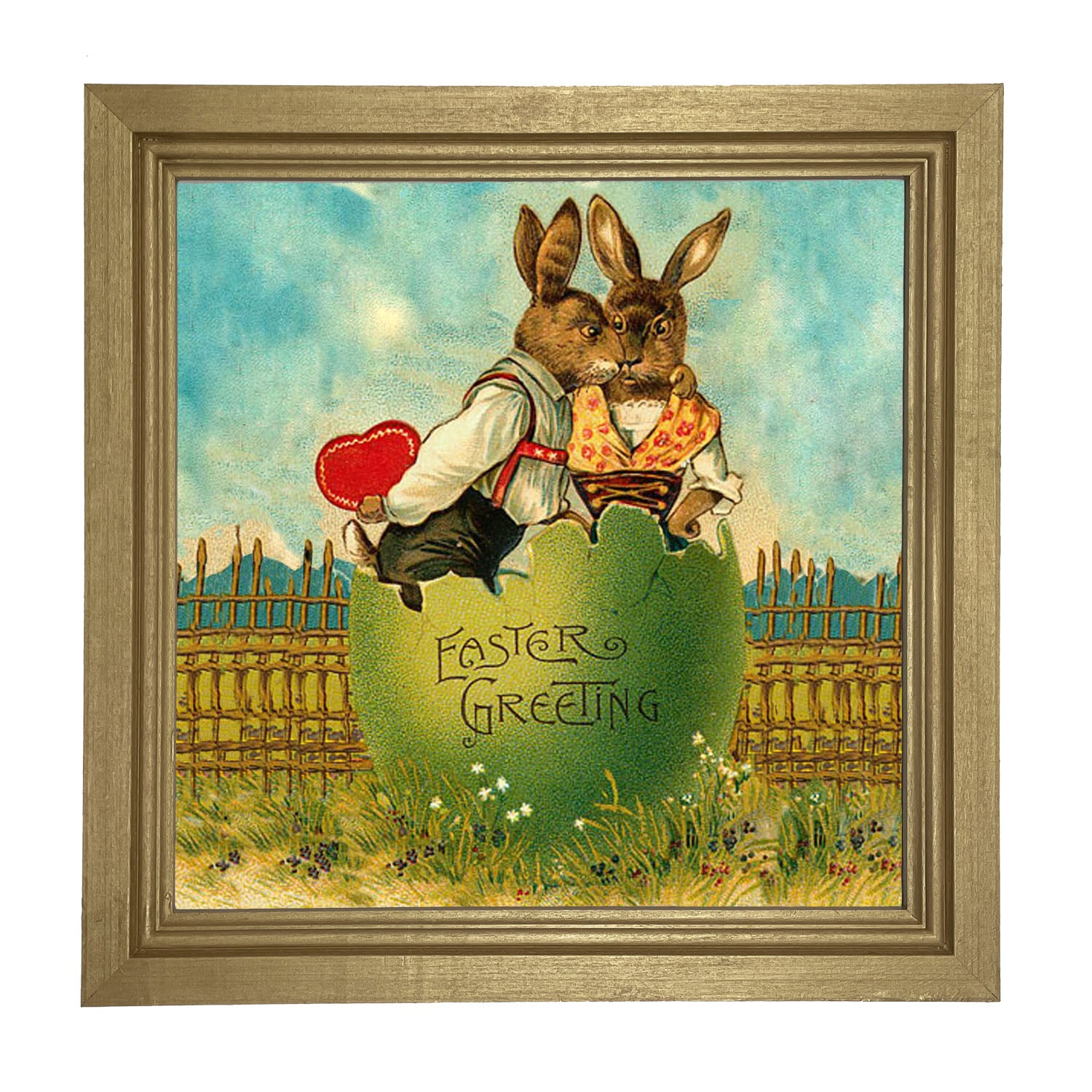 Easter Kiss - Framed art