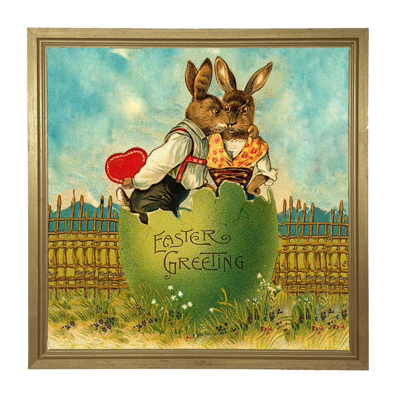 Easter Kiss - Framed art