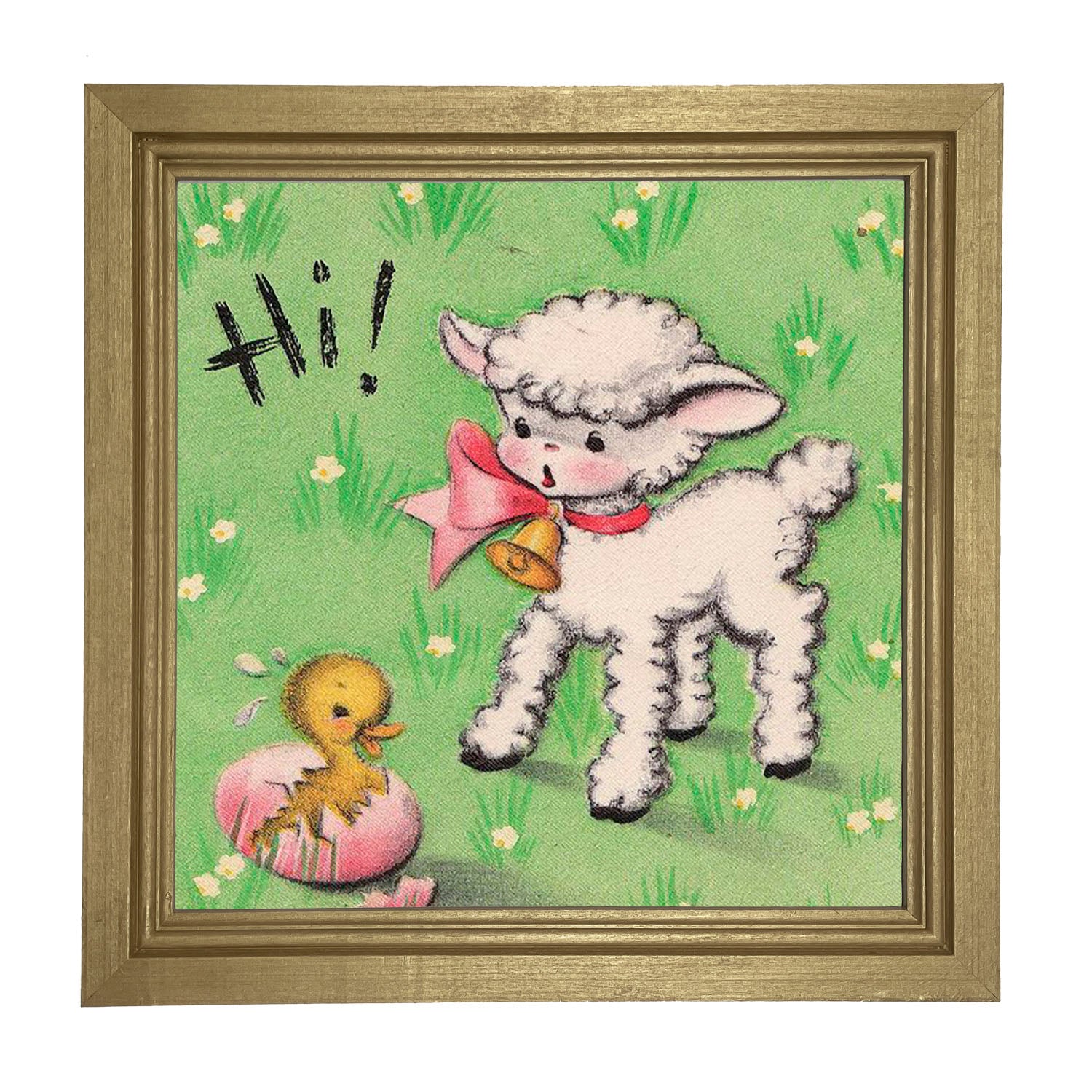 Hi! Lamb - Framed art