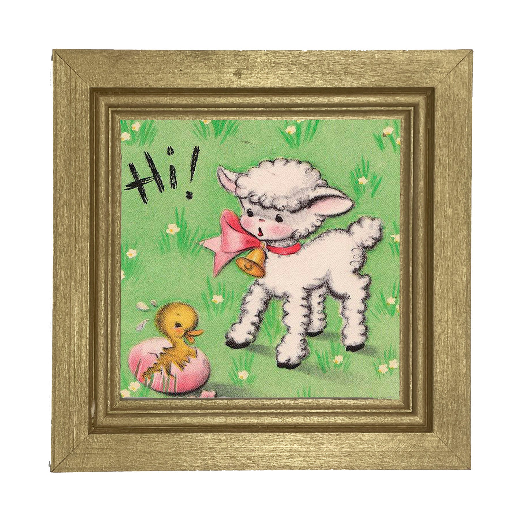 Hi! Lamb - Framed art