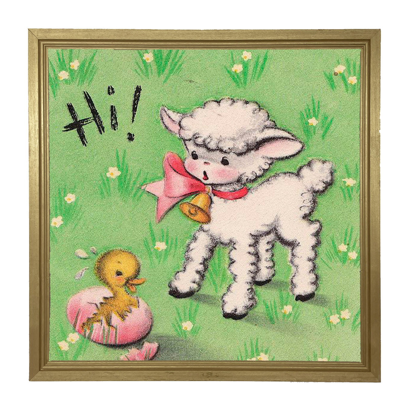 Hi! Lamb - Framed art