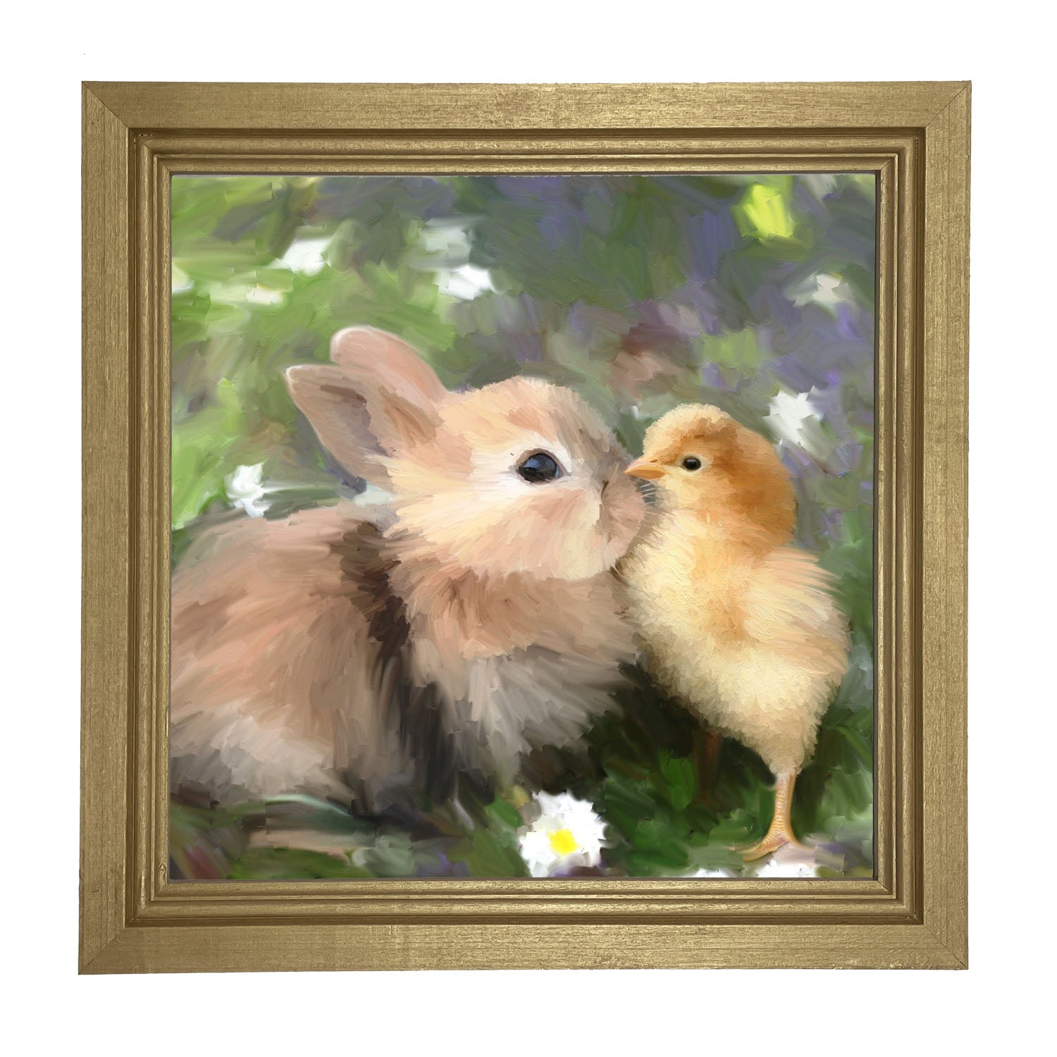 Bunny With Chick - Framed art