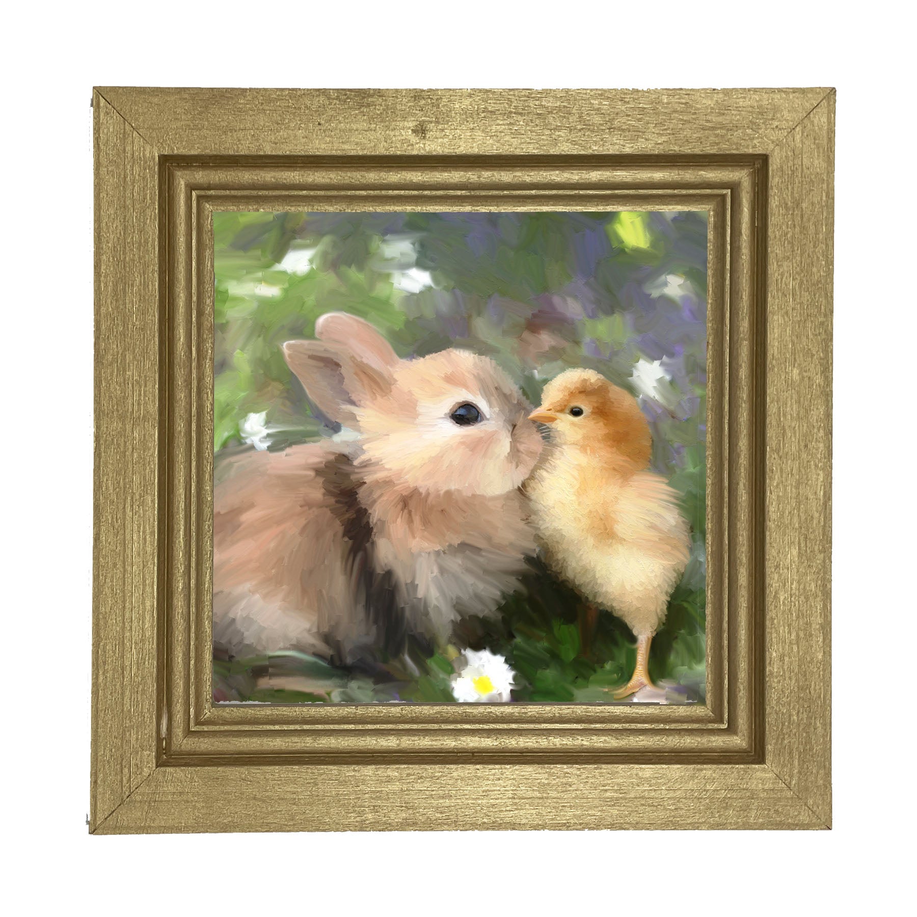 Bunny With Chick - Framed art