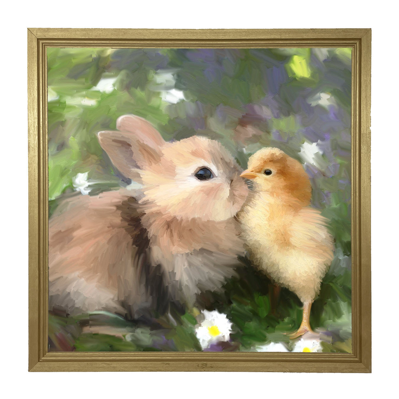 Bunny With Chick - Framed art