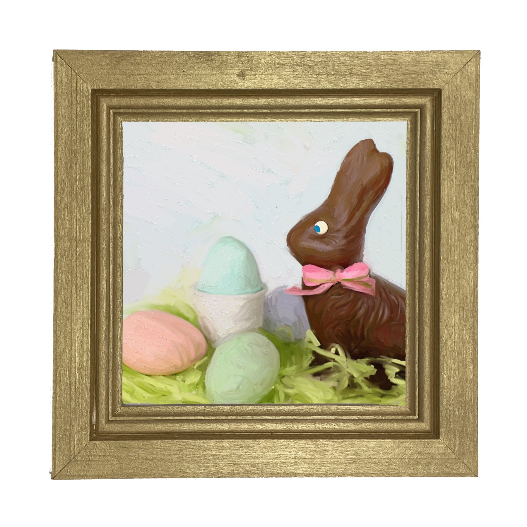Chocolate Bunny with Eggs
