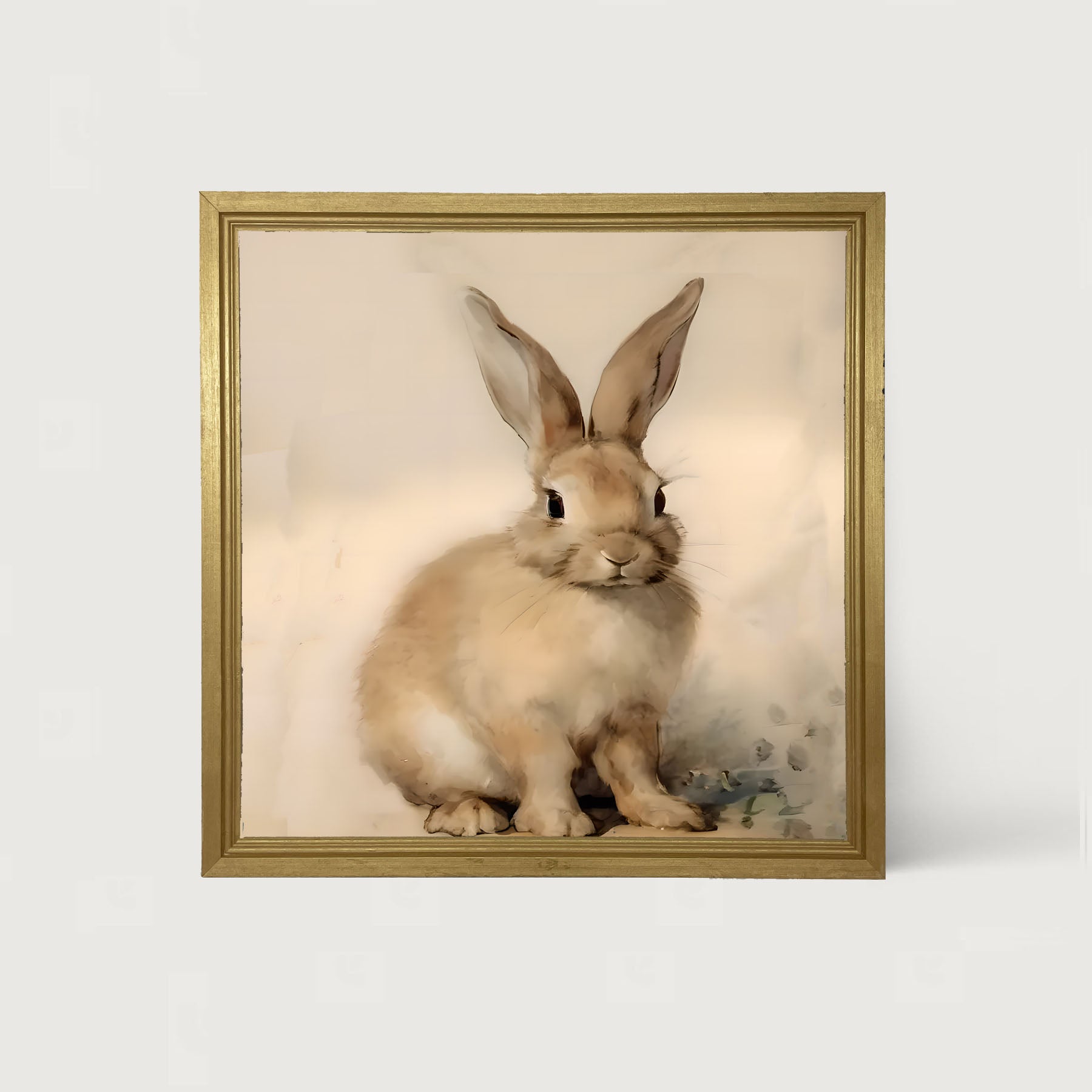 Sitting Bunny R - Framed art