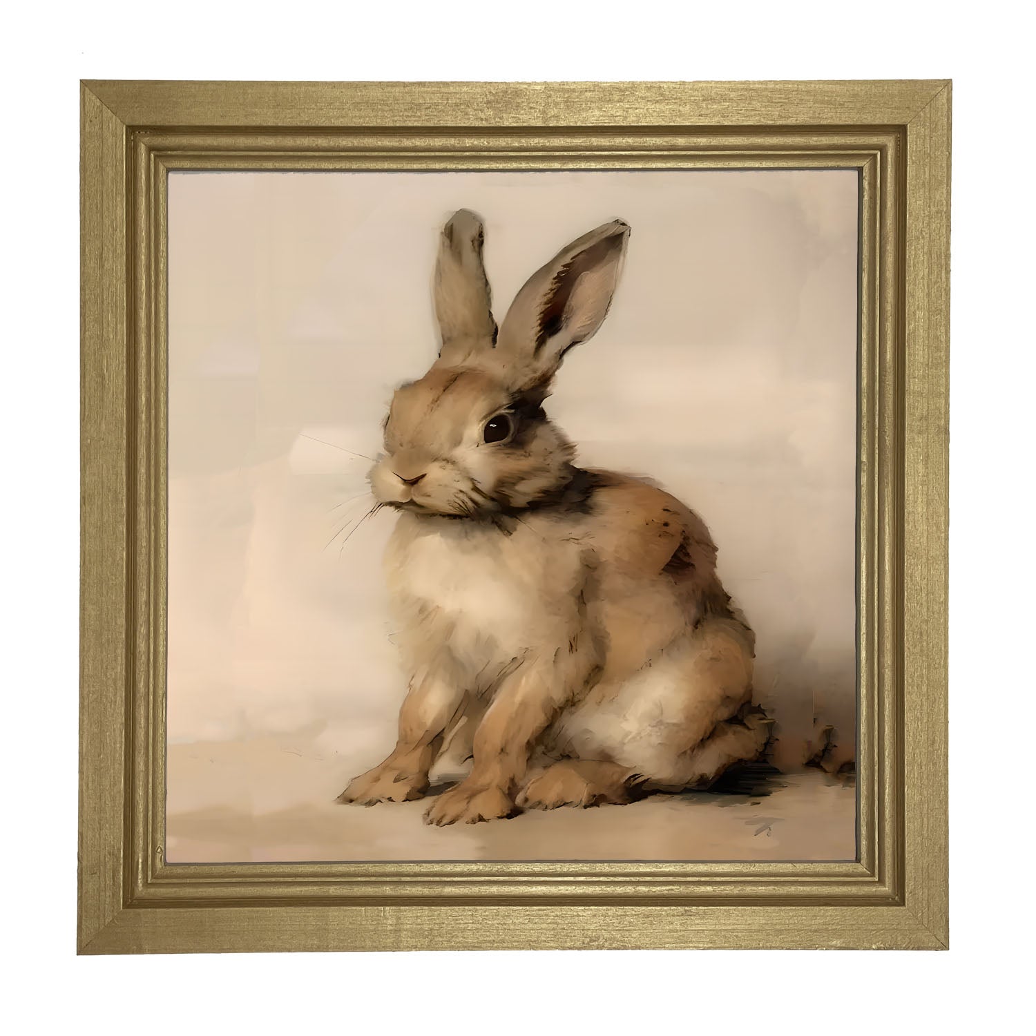 Sitting bunny L - Framed art