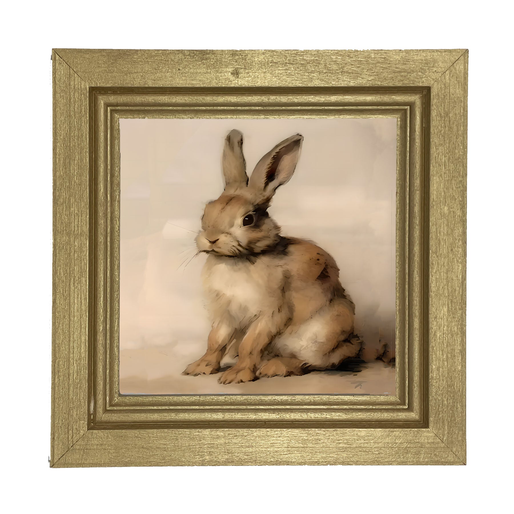 Sitting bunny L - Framed art