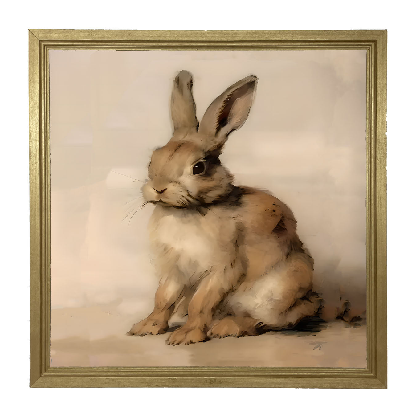 Sitting bunny L - Framed art